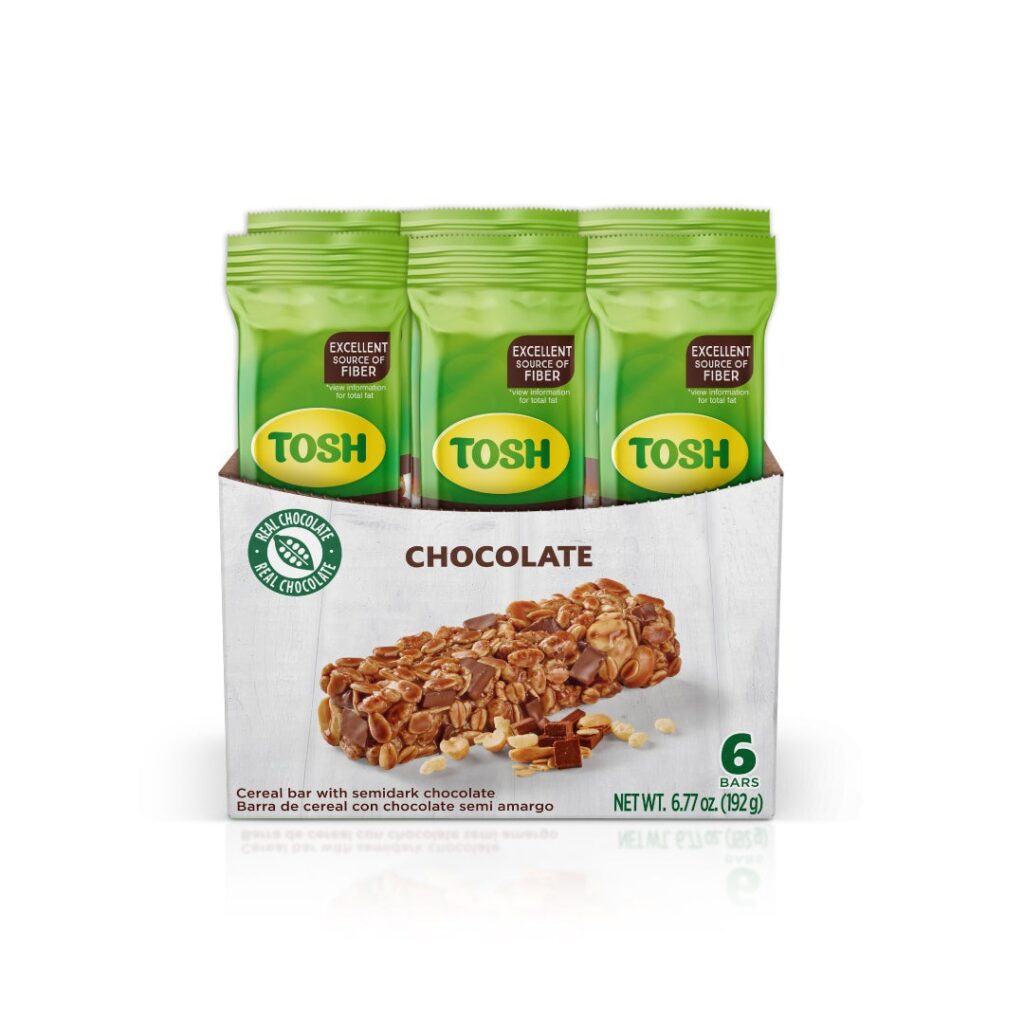 1046756 - Tosh Cereal Bar with Semisweet Chocolate chunks 6.8 Oz Open-min