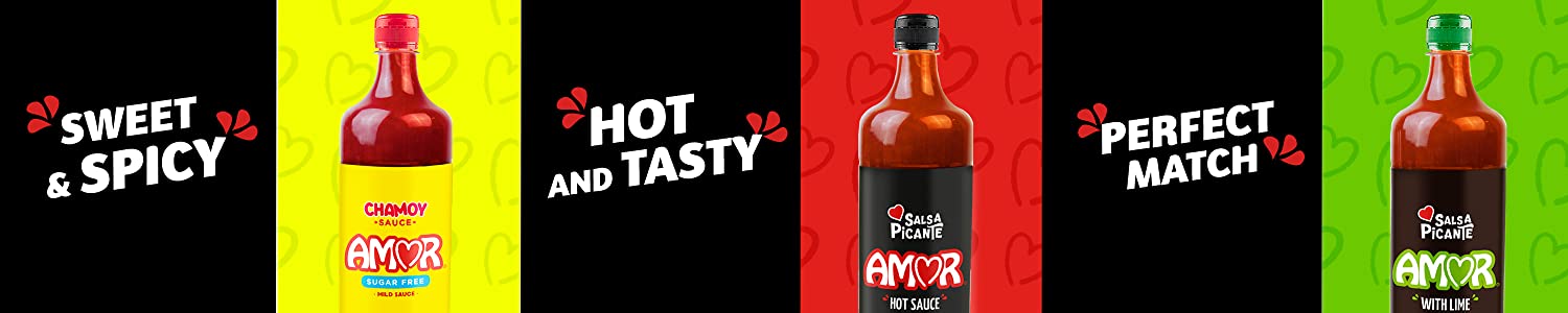 Amor products- sweet and spicy chamoy- hot and tasty- perfect match (with lime)