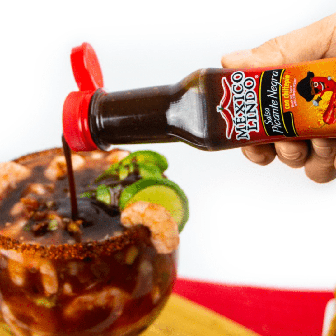 Mexico lindo lifestyle with salsa picante negra in the right side