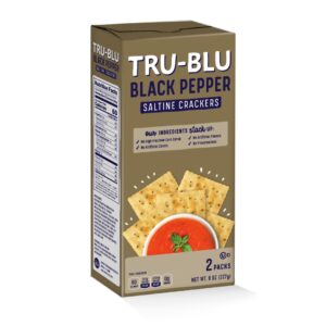 Tru-Blu Black Pepper Saltine Crackers, 8 Oz- 2 packs