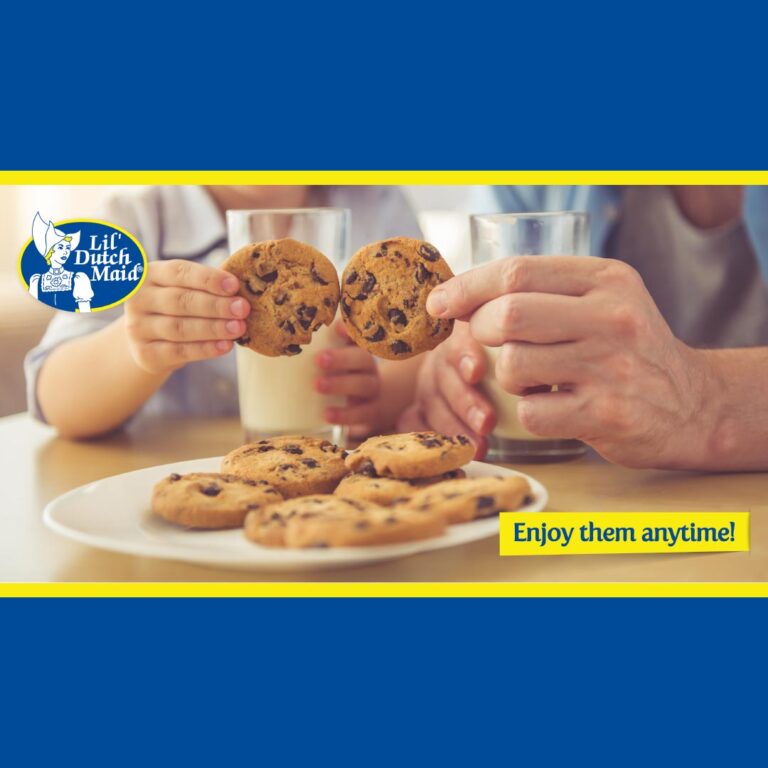 Enjoy anytime- cookies with milk