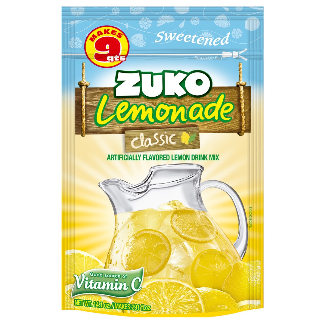 1024763 ZUKO YELLOW LEMONADE FAMILY PACK 12 14.1 OZ