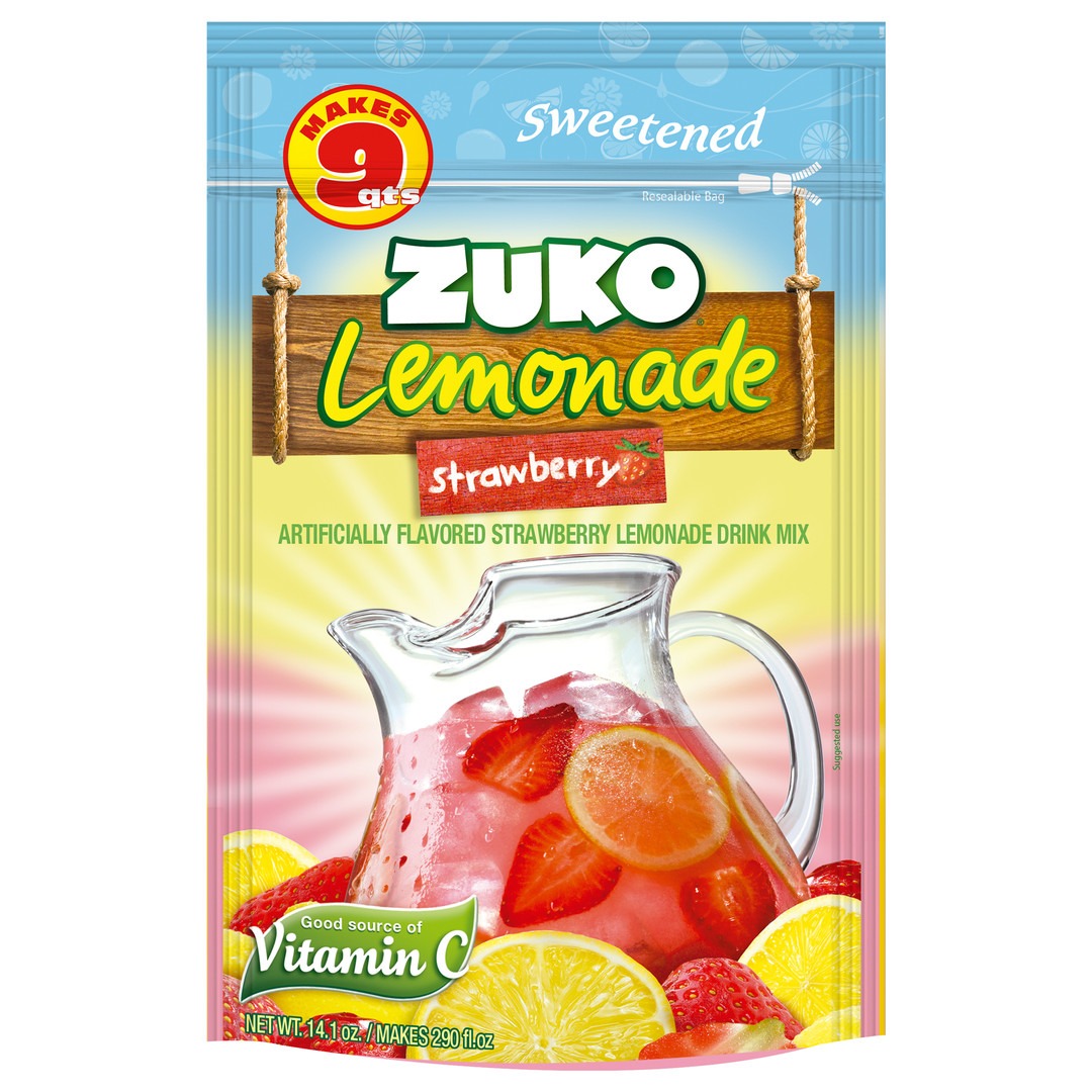 1024771 ZUKO STRAWBERRY LEMONADE FAMILY PACK 12 14.1 OZ