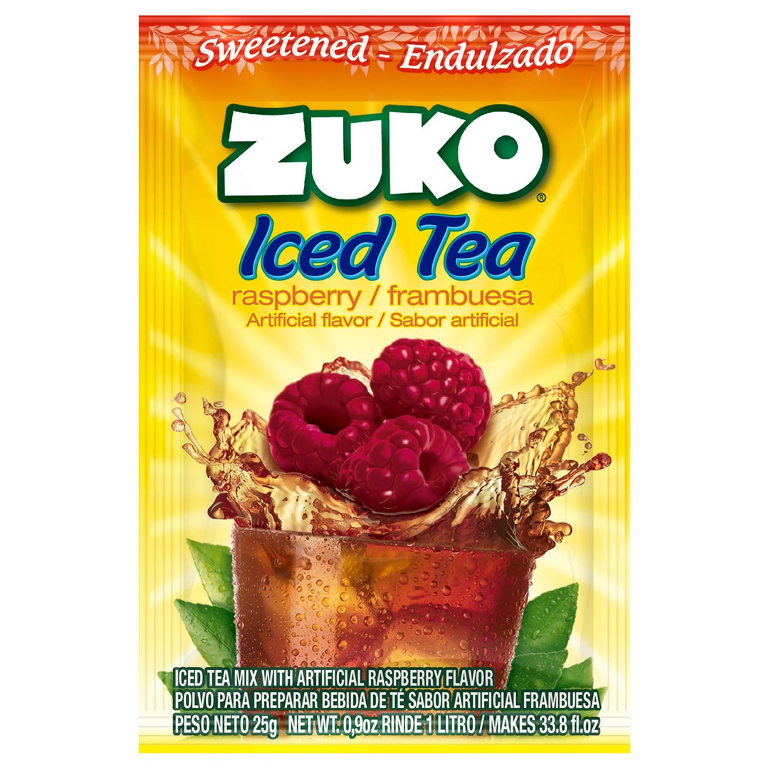 1025213 ZUKO RASPBERRY TEA IND PACK 96 0.9 OZ