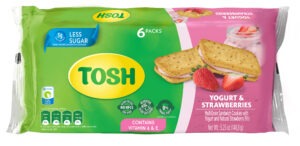 Tosh Yogurt & Strawberries Cream Cookies | No Artificial Flavors or Sweeteners | Perfect for Breakfast | 5.25 Ounce (Pack of 1)
