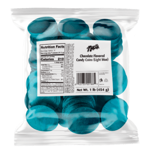 1038309 -NUCITA CHOCOLATE COINS LIGH BLUE 12x1LB