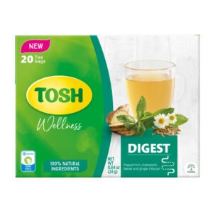 Tosh Digest Herbal Tea 0.84 Oz| Supports digestion | Box of 20 tea bags | 100% Natural ingredients and SUGAR FREE ( Pack of 1)