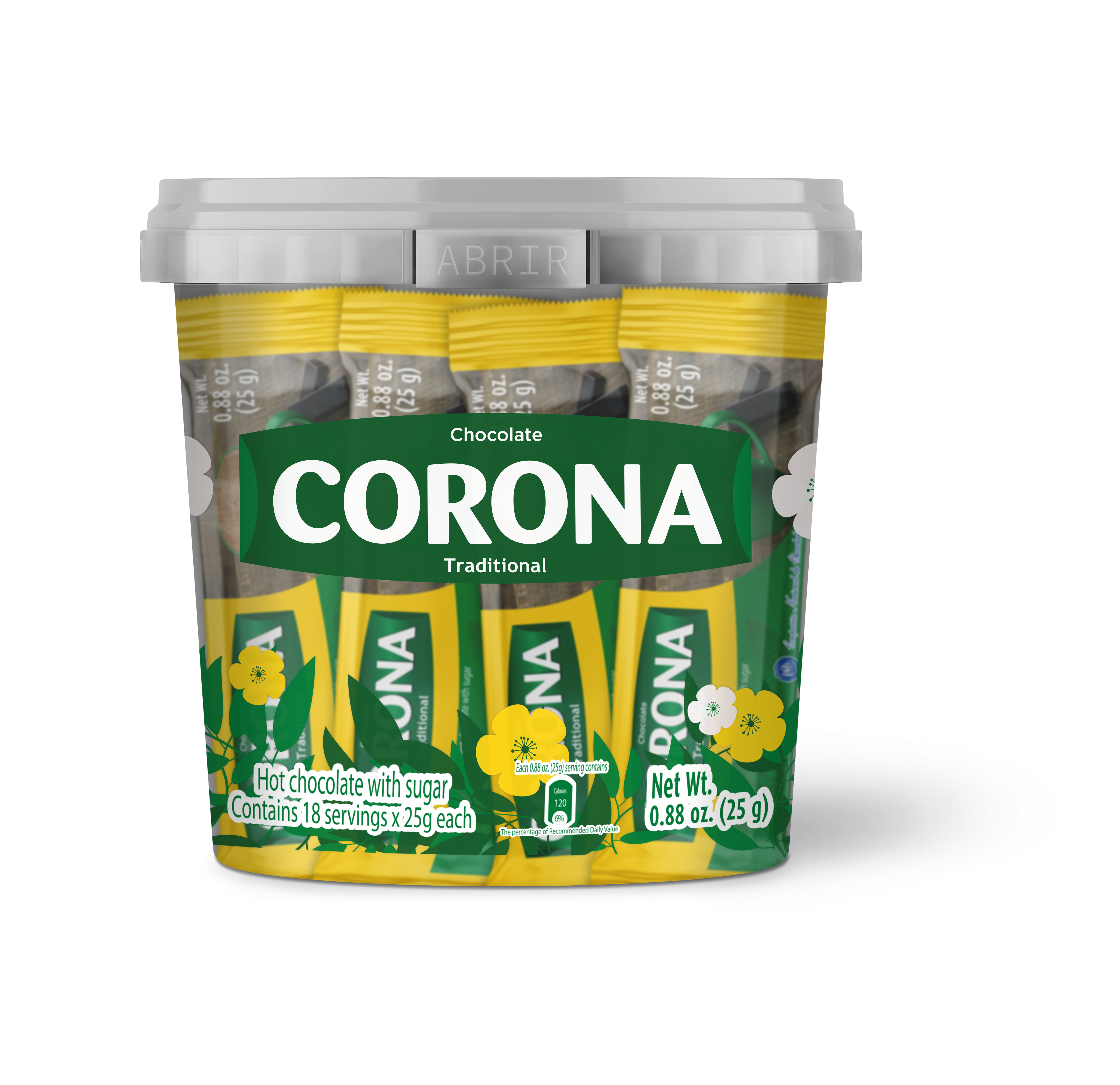 Corona Sweet Chocolate barS Traditional hot chocolate with sugar contains 18 servings