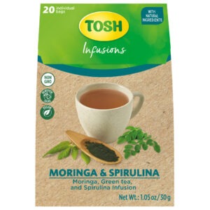 TOSH INFUSION MORINGA & SPIRULINA MORINGA, GREEN TEA AND SPIRULINA INFUSION