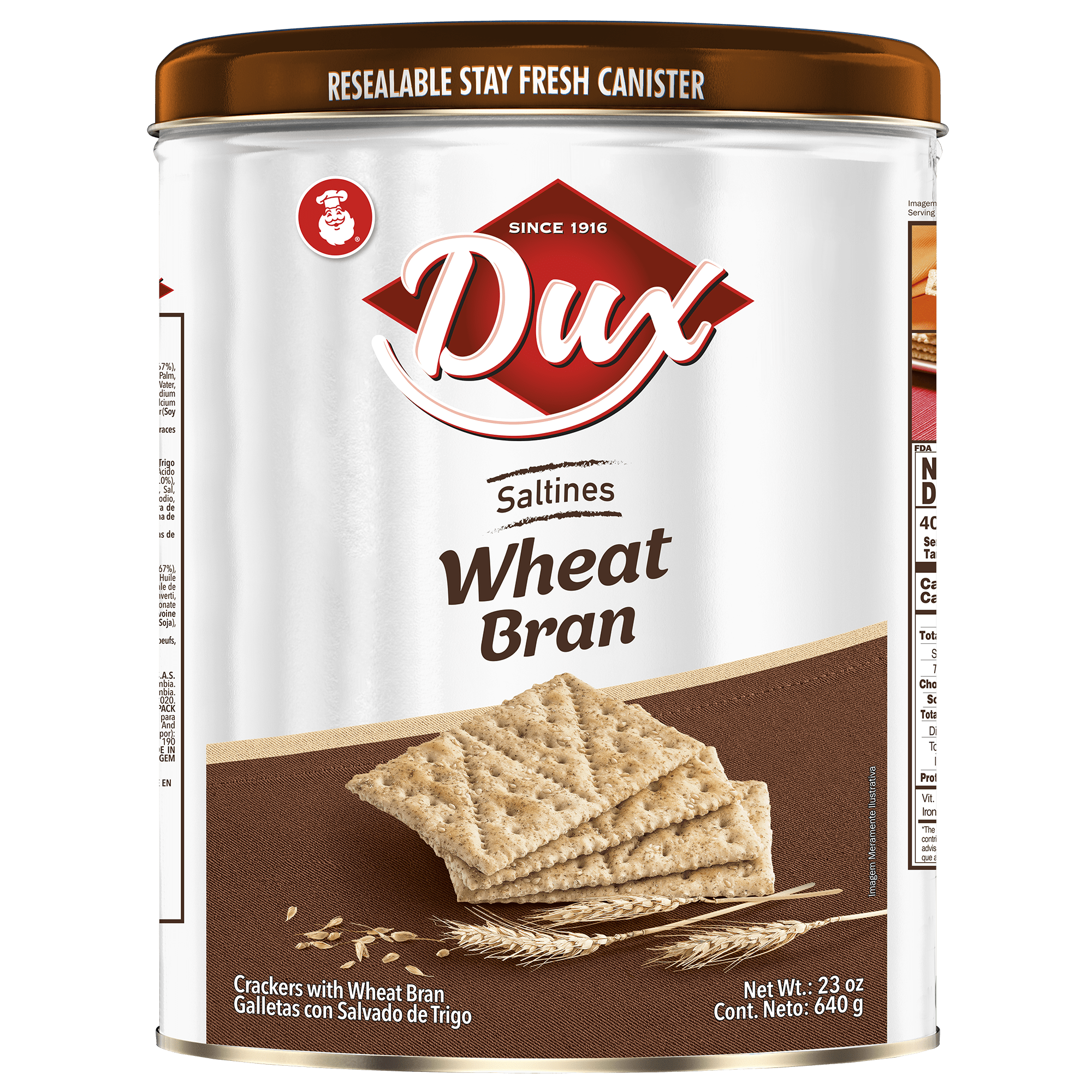 1022522 DUX WHEAT CRACKERS TIN 12 23 OZ
