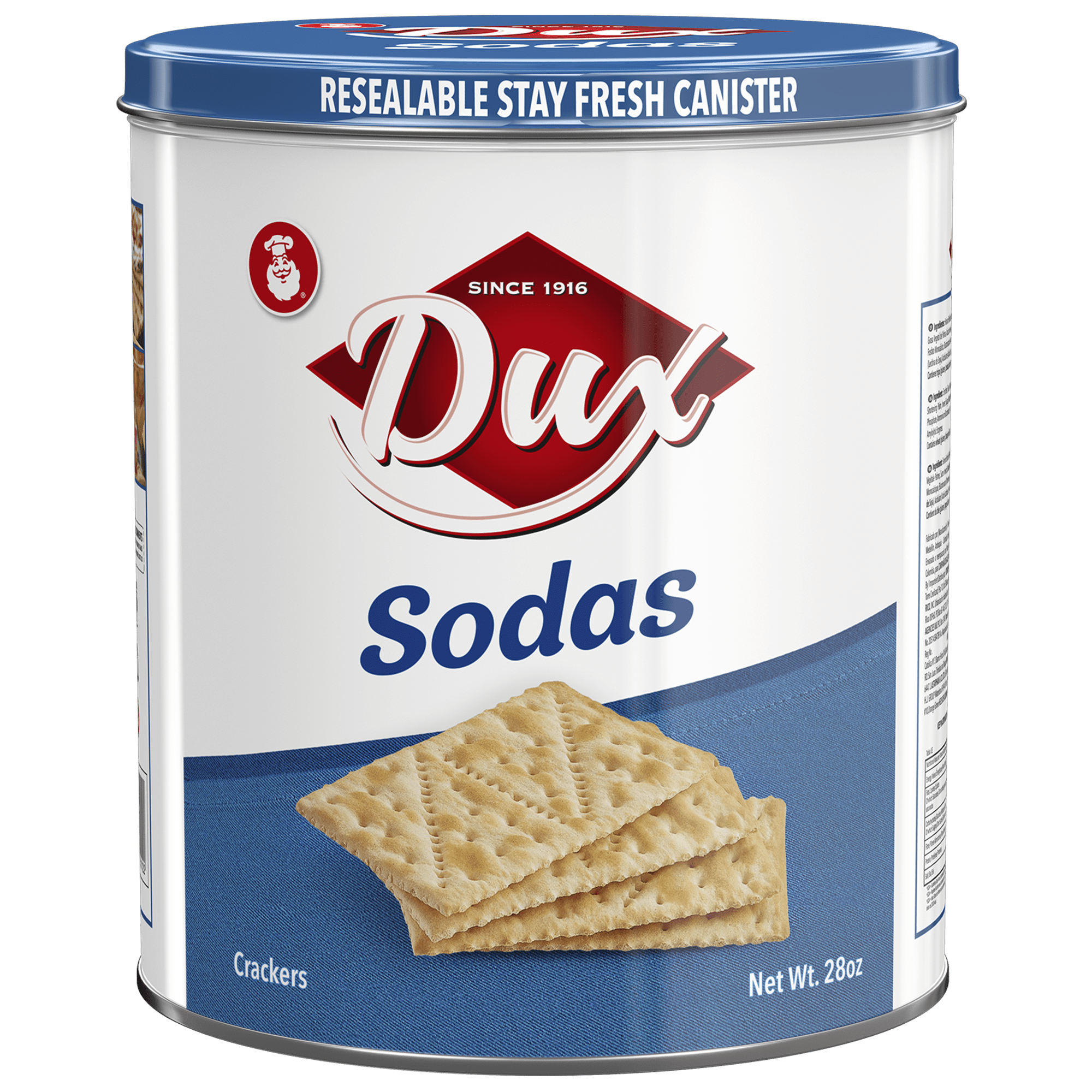 1022525 DUX SODAS CRACKERS TIN 12 28 OZ