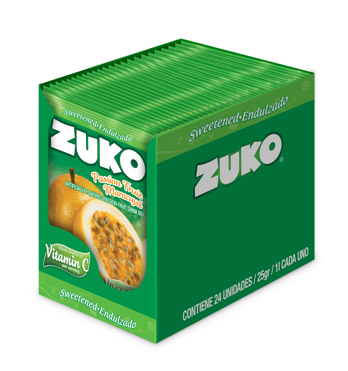 1064238 ZUKO PASSION FRUIT IND PACK 96 0.9 OZ 1