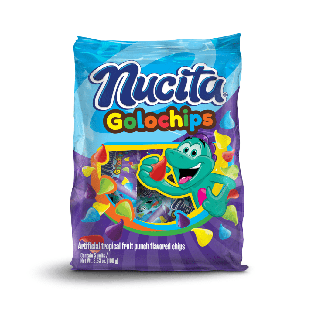 nucita golochips, artificial tropical frui punch flavored chips