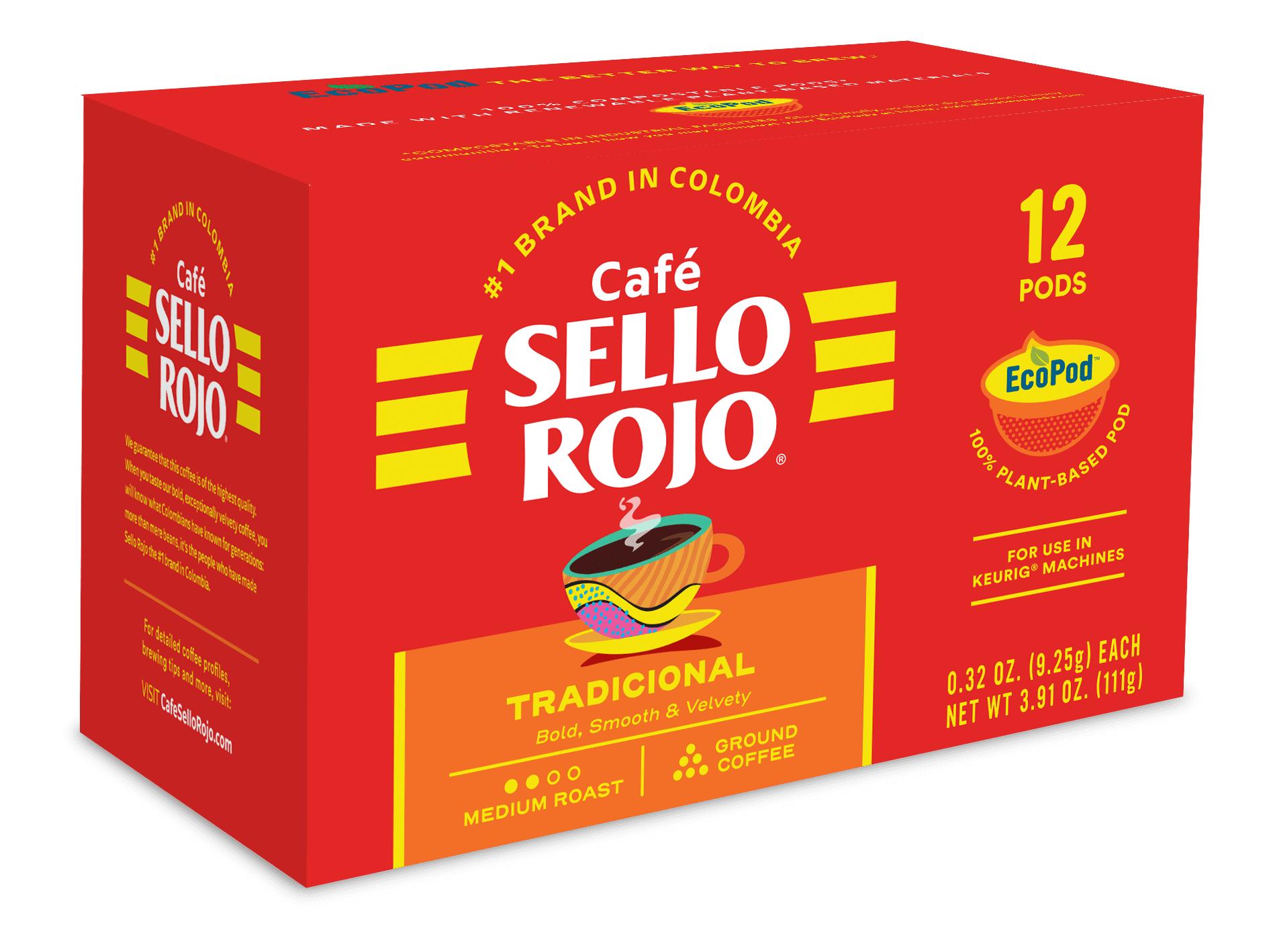 1068872 SELLO ROJO KCUPS TRADICIONAL ROAST GROUND 3.91OZ