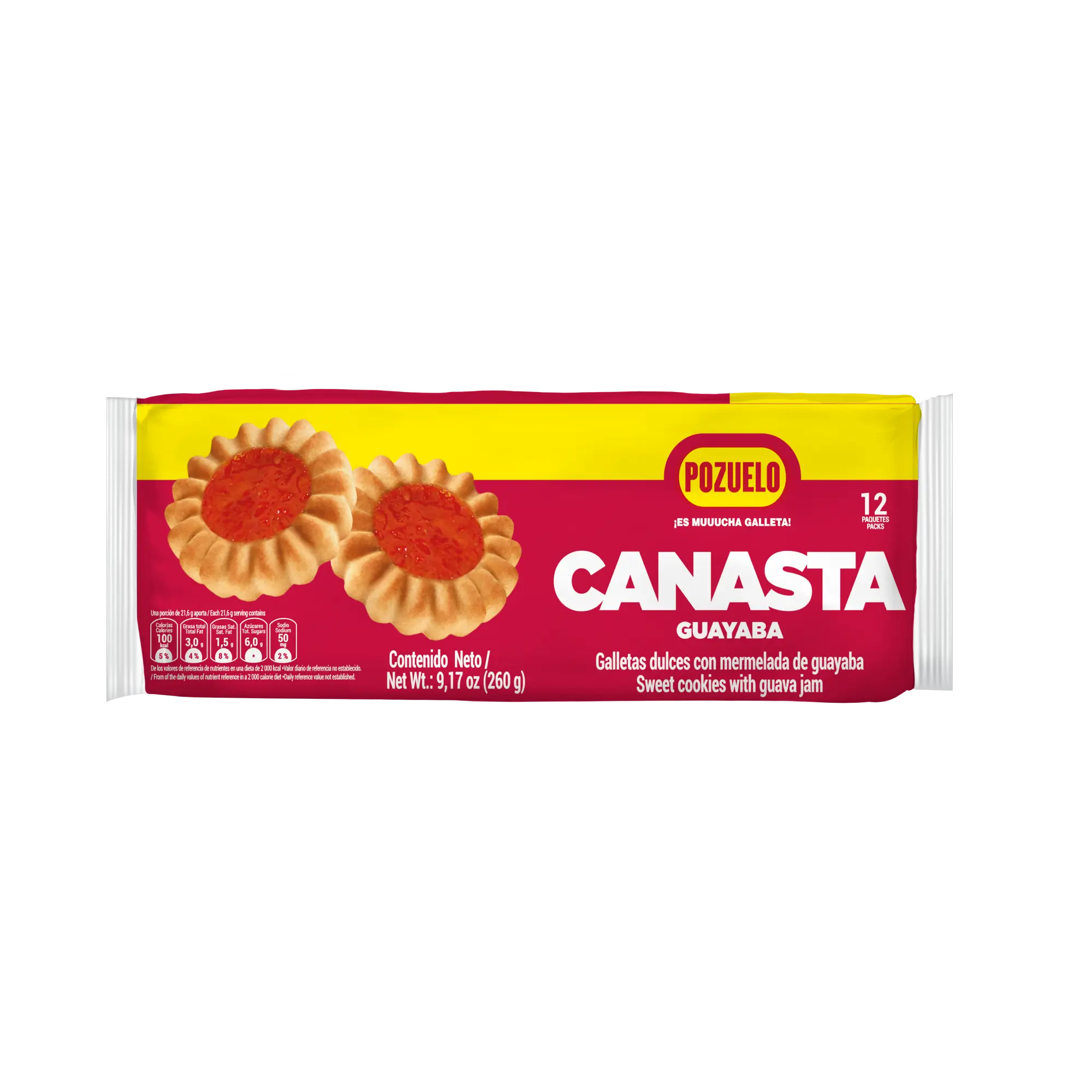 1041702 CANASTA COOKIES GUAVA BAG 9.17 OZ FRONT