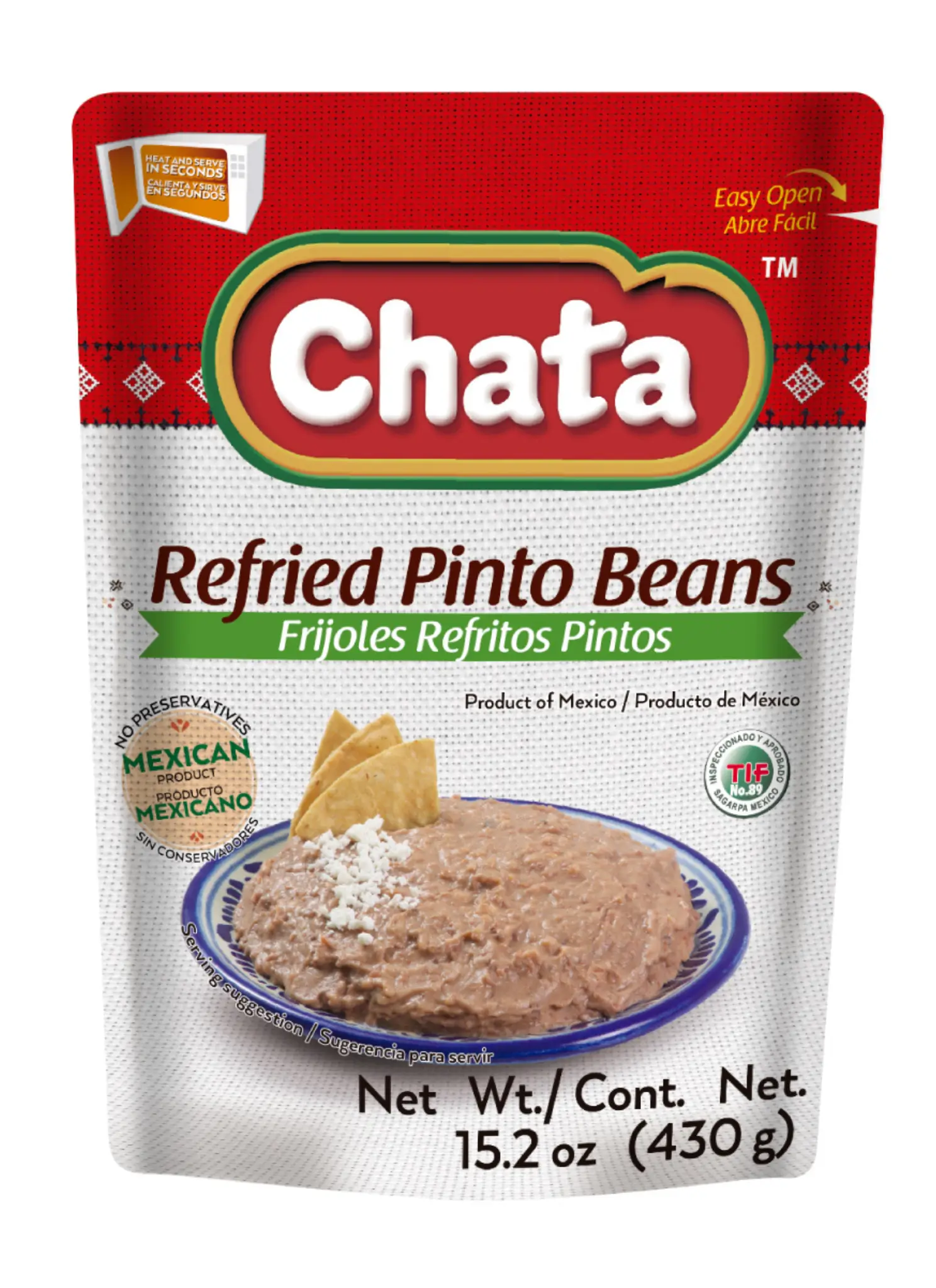 refried pinto beans package product