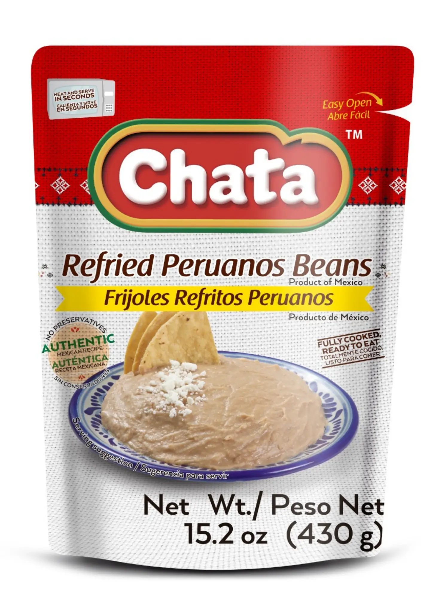 refried peruanos beans package product
