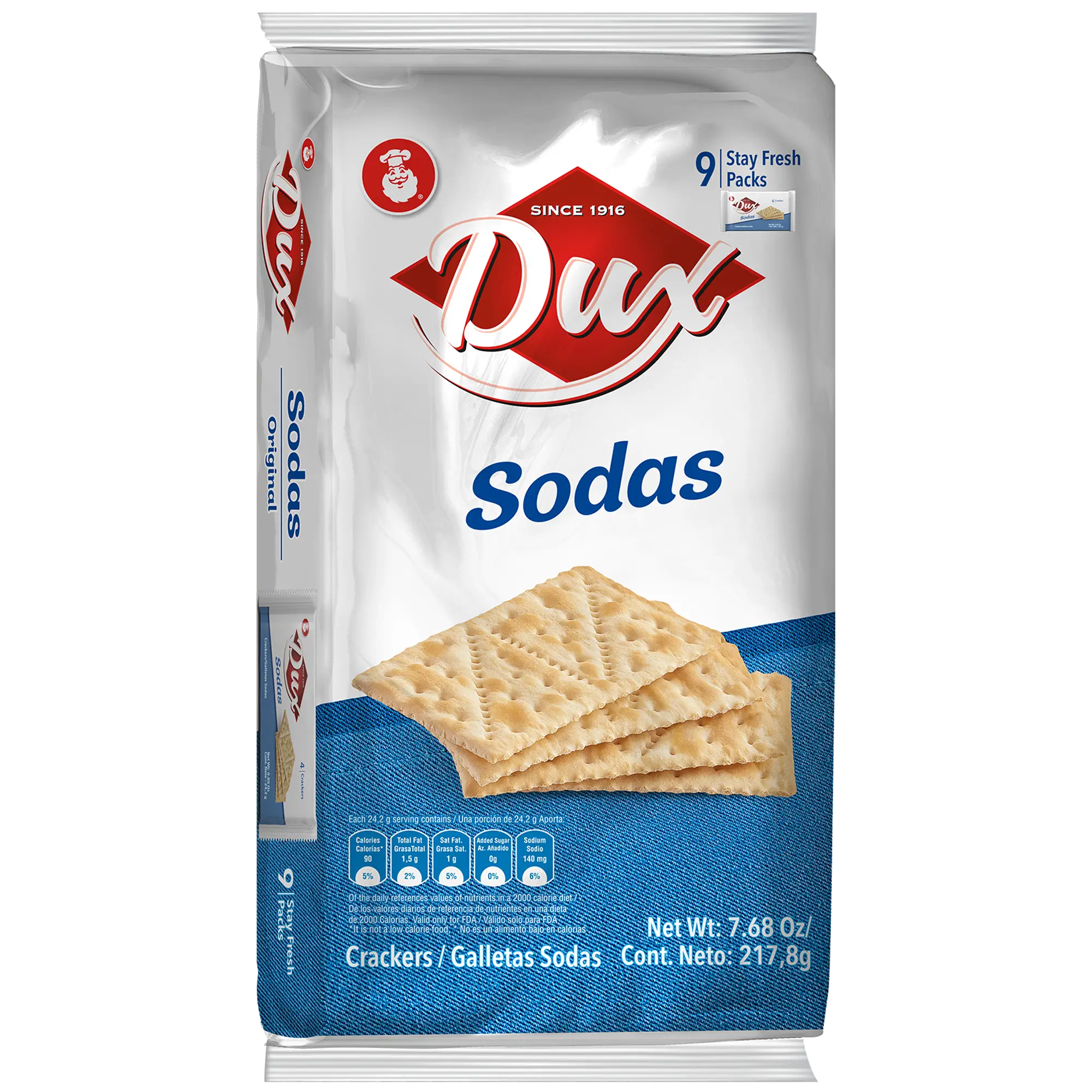 1056626 DUX SALTY SODAS CRACKERS BAG 18 7 68 OZ