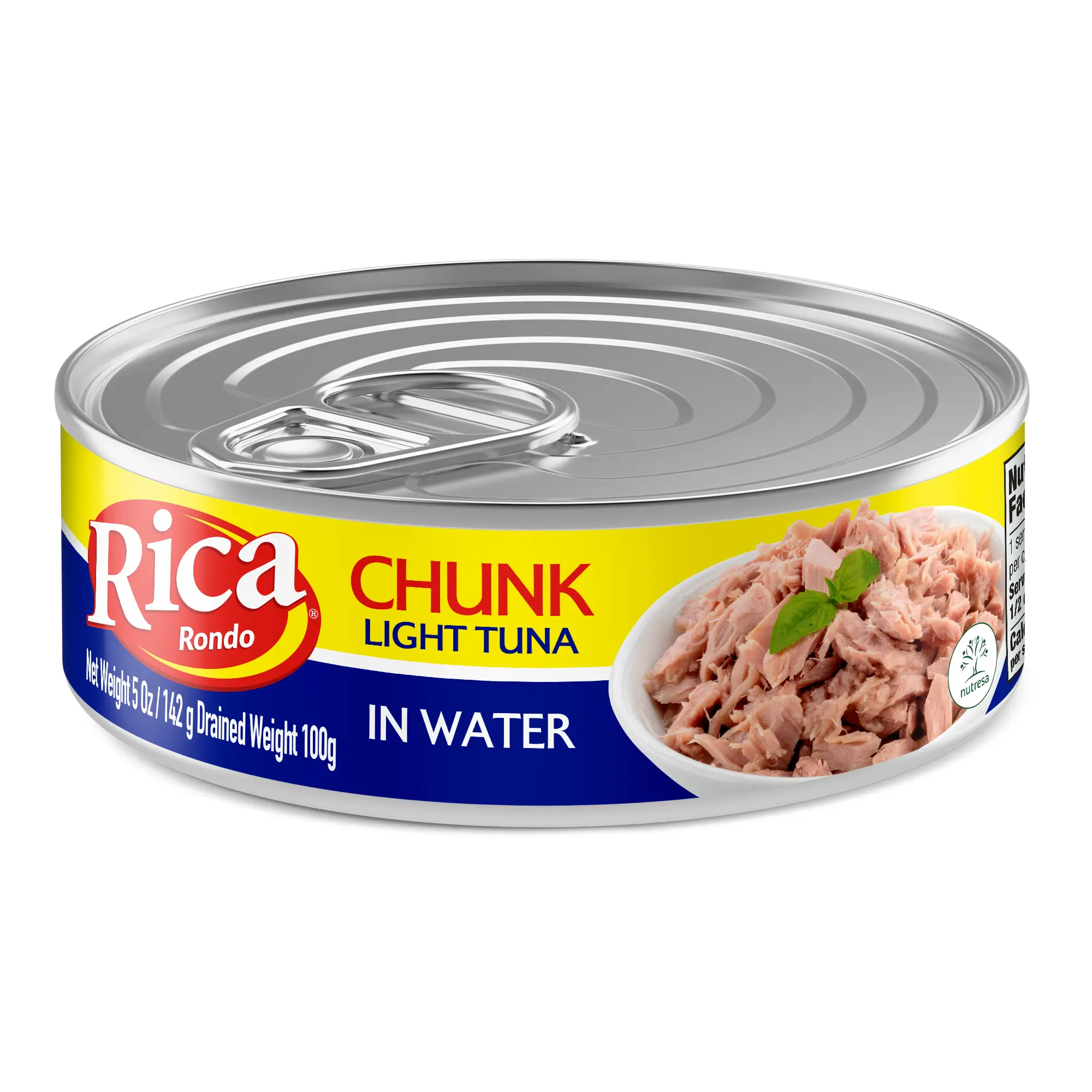 2025994 RICA CHUNK IN WATER TUNA 48 5OZ FRONT