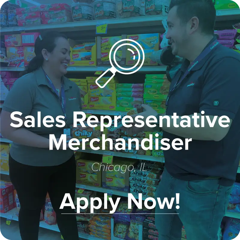The Sales Representative/Merchandiser's primary function is to maximize sales of Cordialsa USA products at various customer sites and provide excellent customer service through safe and effective planning, selling, ordering, and in store servicing. The SRM identifies and acts on selling opportunities, makes secondary placements, gains extra displays, uses Point of Sale (POS), and makes effective sales presentations through use of sales data. The SRM is the primary contact at a store and is responsible for all accounts assigned within a designated territory. This position requires having a car to access multi-store locations, having a valid driver's license and proof of insurance, minimum 2 years of sales/customer management experience and being bilingual in english and spanish. Apply now and be part of a company with an incredible benefits offer!