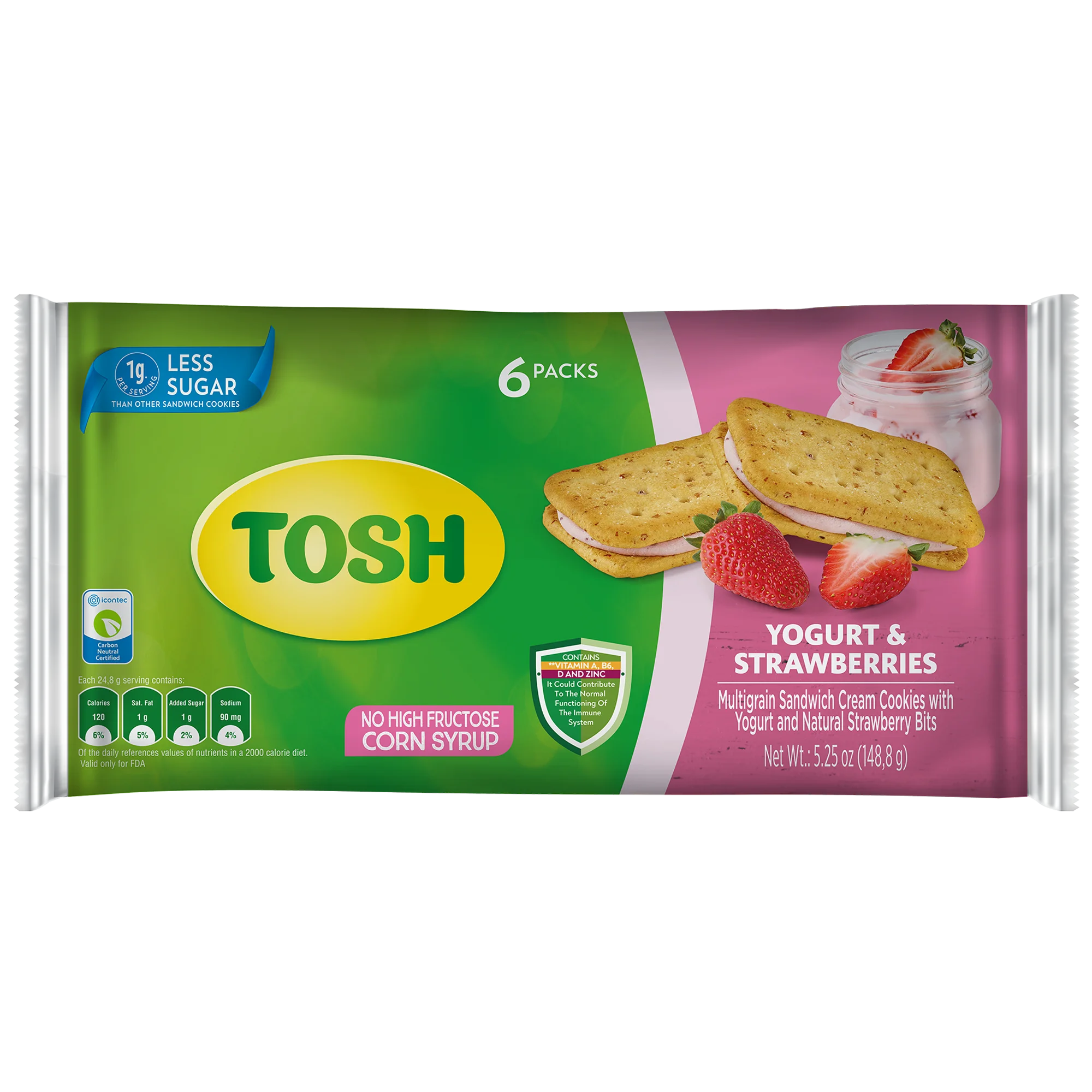 1036682 TOSH COOKIE YOGURT&STRAWB 6 20 5 24OZ FRONT