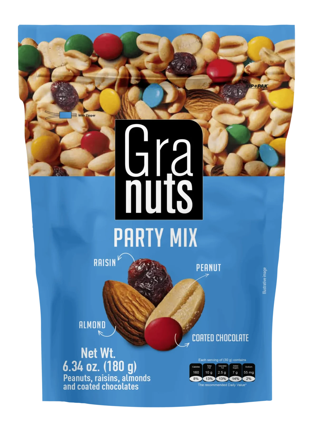 1033721 GRANUTS PARTY MIX DOYP 18 7 05OZ FRONT (1)