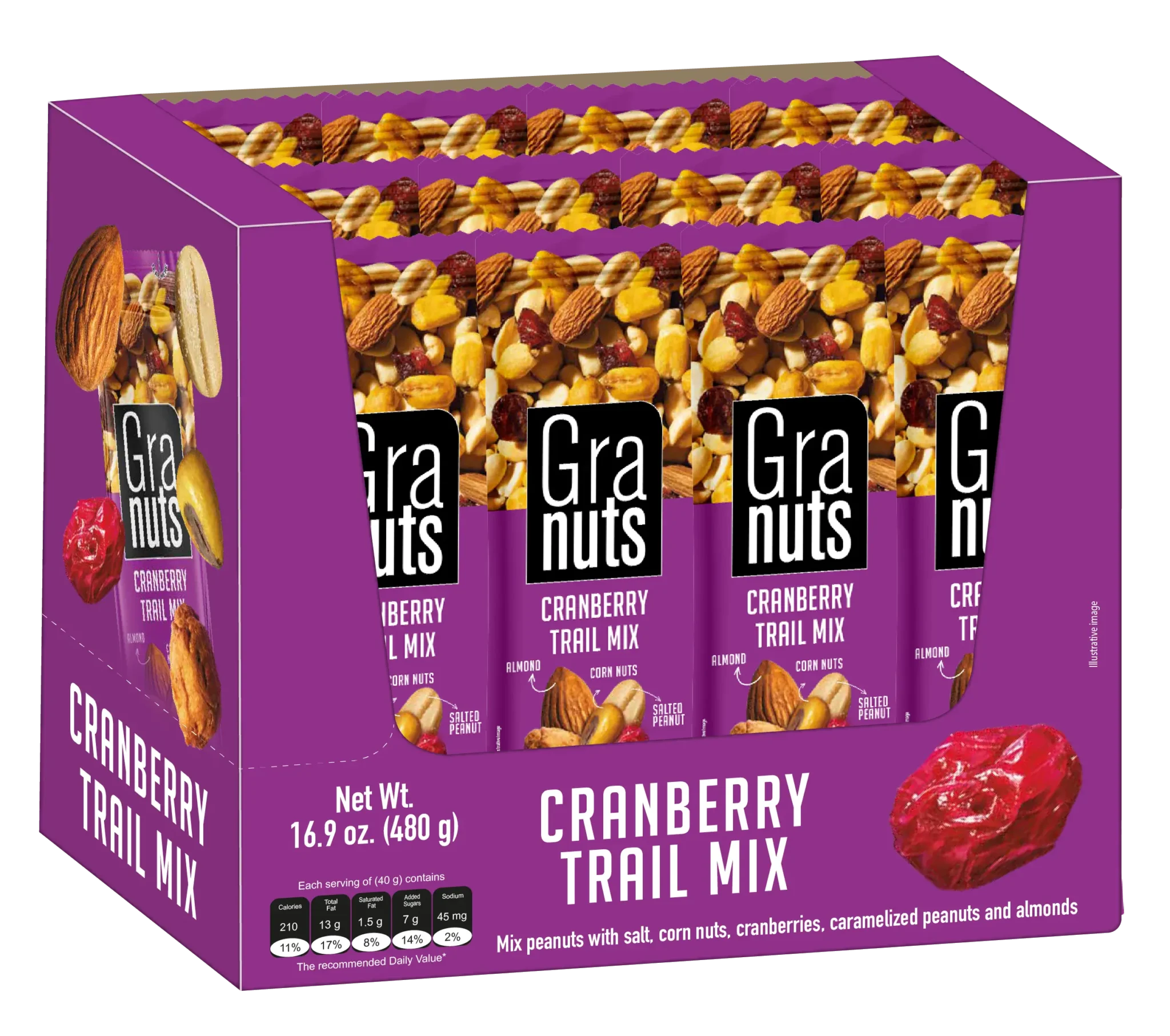 1035215 GRANUTS CRANBERRY T MIX DISP 4 12 1 76OZ ED FRONT