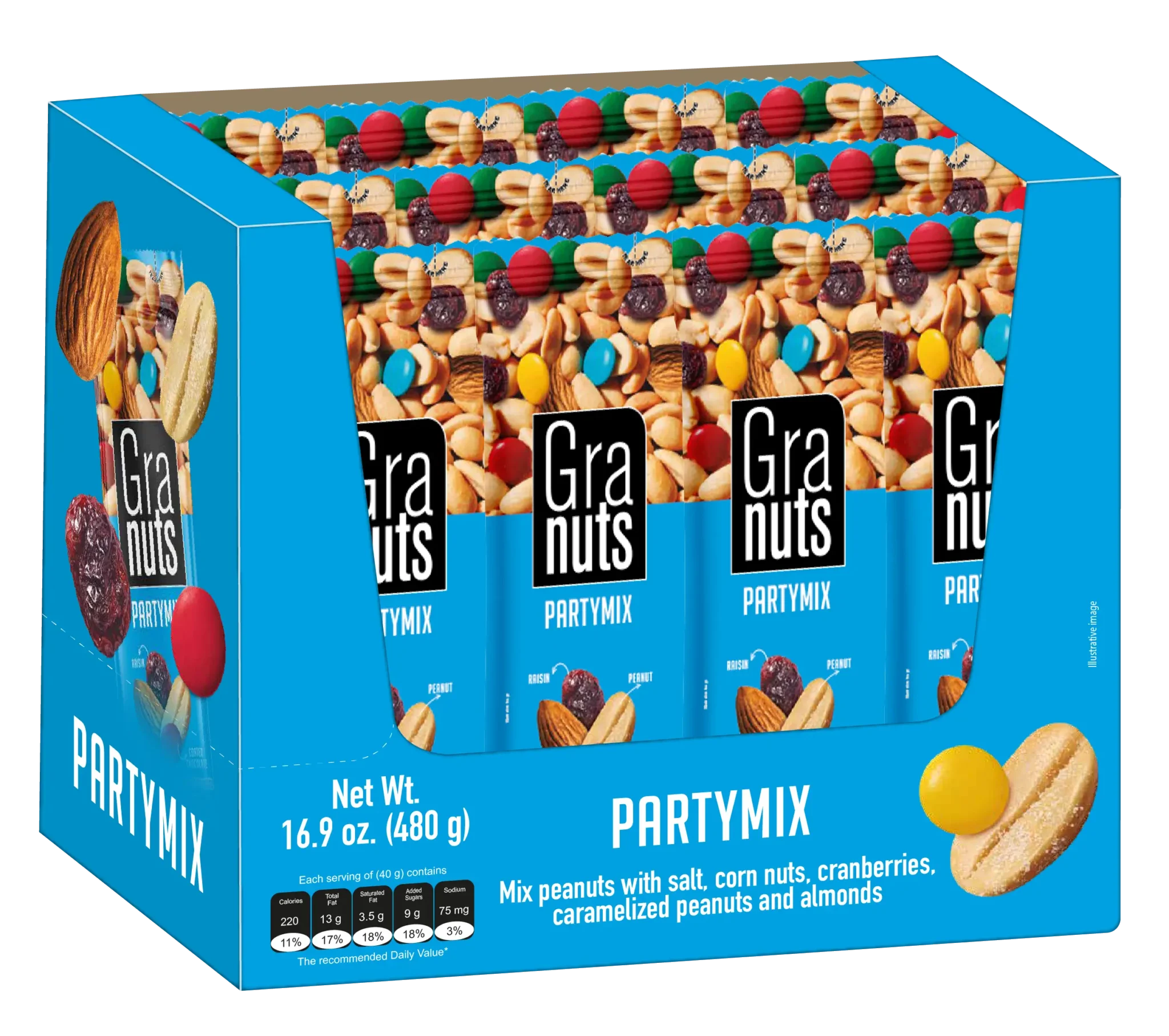 1036390 GRANUTS PARTY MIX DISP 4 12 1 41OZ 3D FRONT