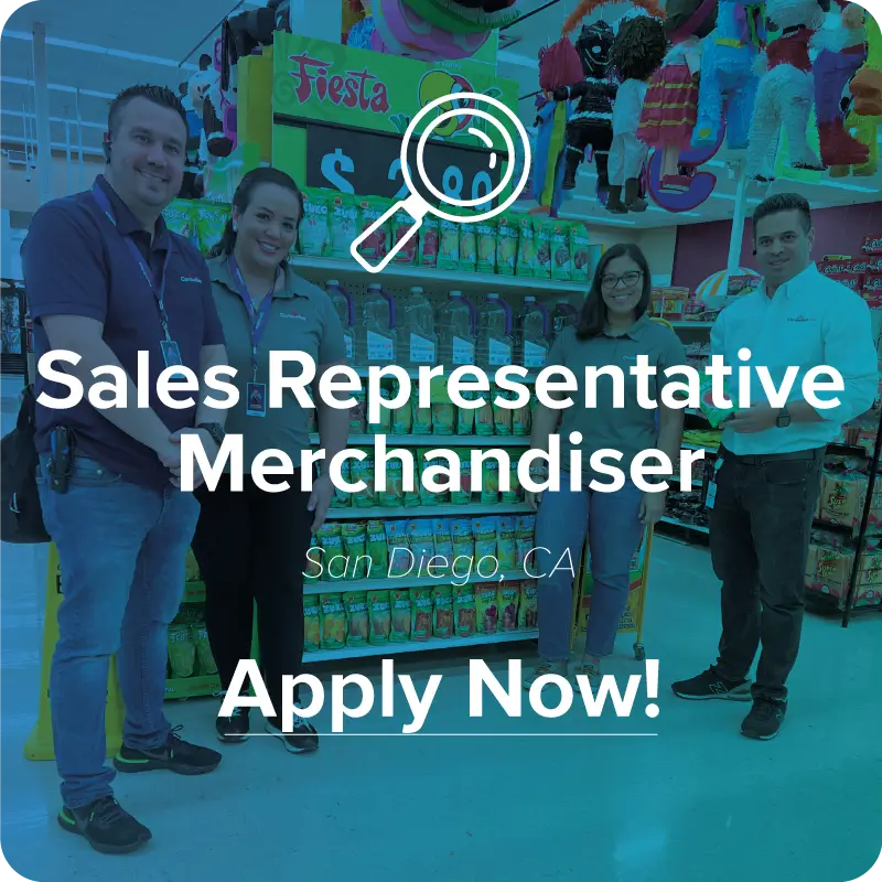 The Sales Representative/Merchandiser's primary function is to maximize sales of Cordialsa USA products at various customer sites and provide excellent customer service through safe and effective planning, selling, ordering, and in store servicing. The SRM identifies and acts on selling opportunities, makes secondary placements, gains extra displays, uses Point of Sale (POS), and makes effective sales presentations through use of sales data. SRM is the primary contact at a store and is responsible for all accounts assigned within a designated territory. This position requires having a car to access multi-store locations, having a valid driver's license and proof of insurance, minimum 2 years of sales/customer management experience and being bilingual in english and spanish. Apply now and be part of a company with an incredible benefits offer!