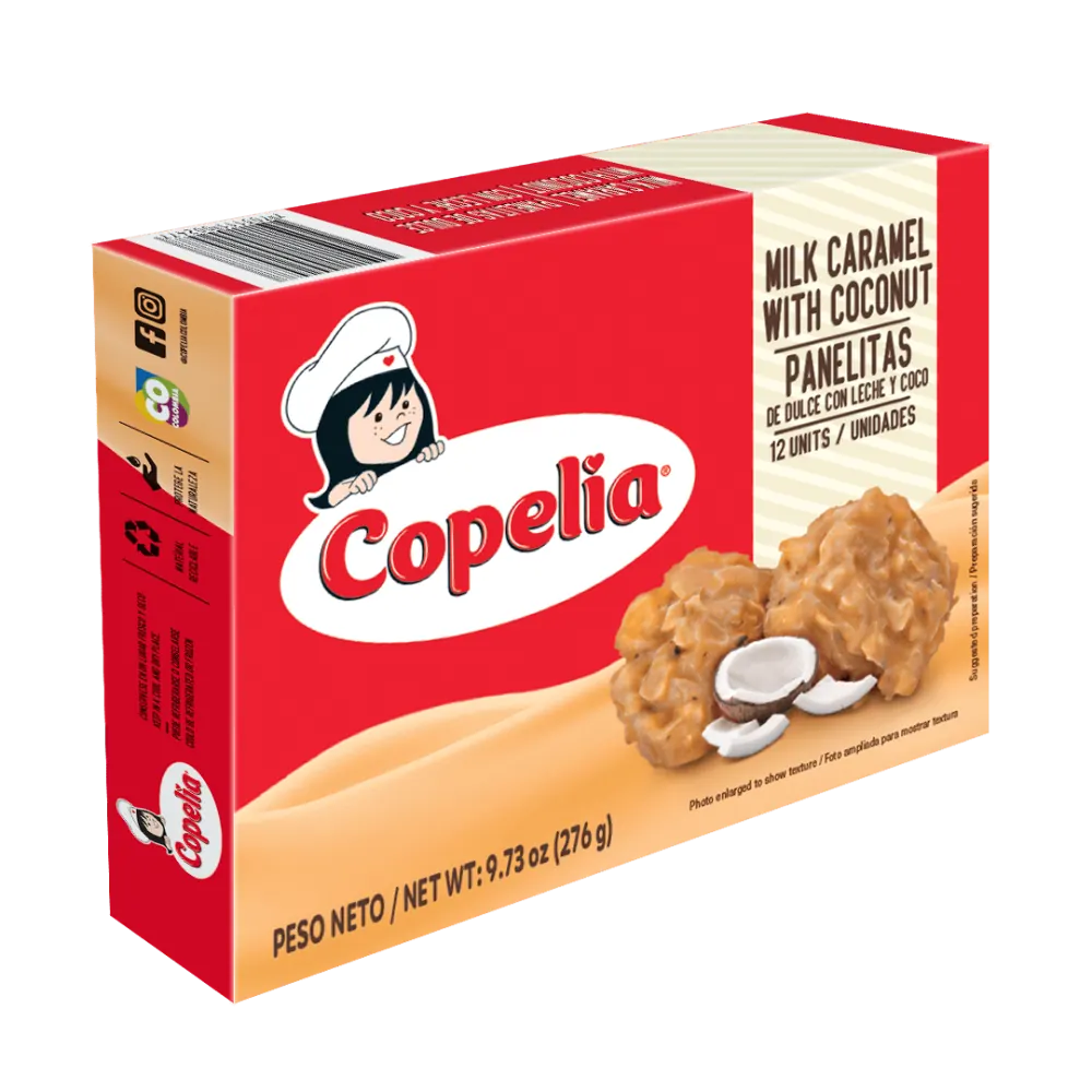 1082002 COPELIA MILK CARAMEL W COCO 24 9 73 OZ 3D FRONT
