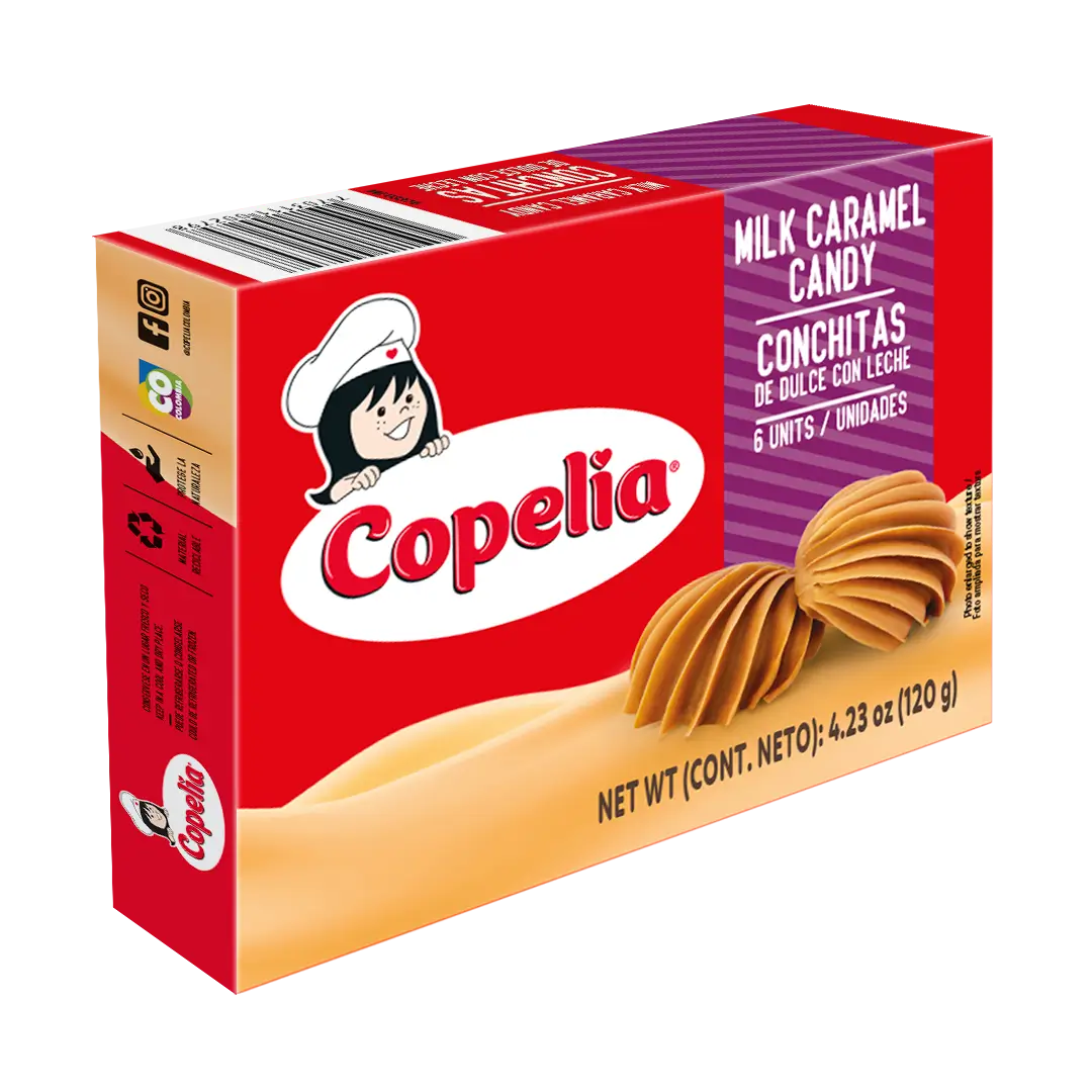 1082004 COPELIA MILK CARAMEL CANDY 24 4 23 OZ CONCHITAS 3D FRONT