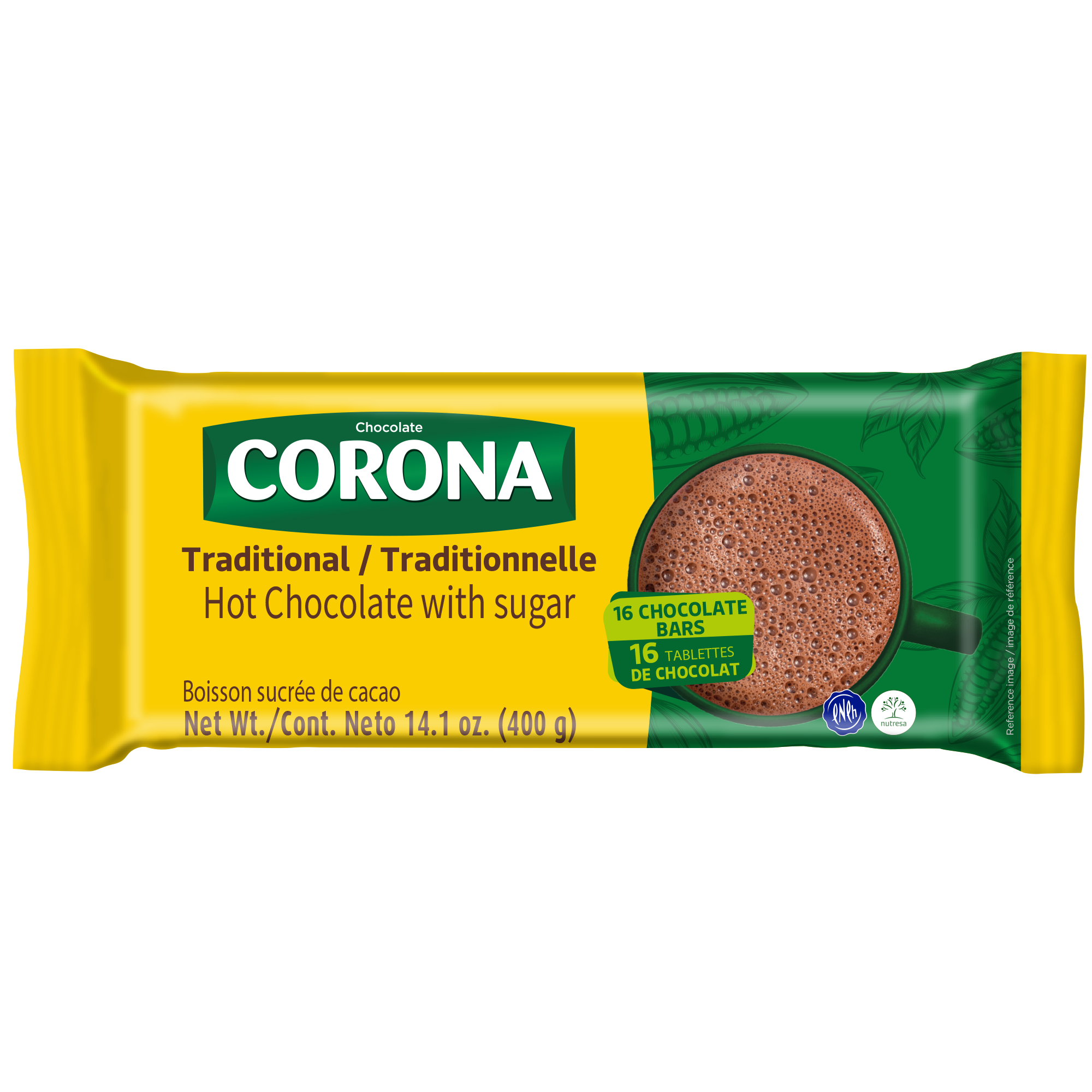 1079954 1079955 CORONA TRAD CHOCOLATE BAR 20 14 1OZ FRONT