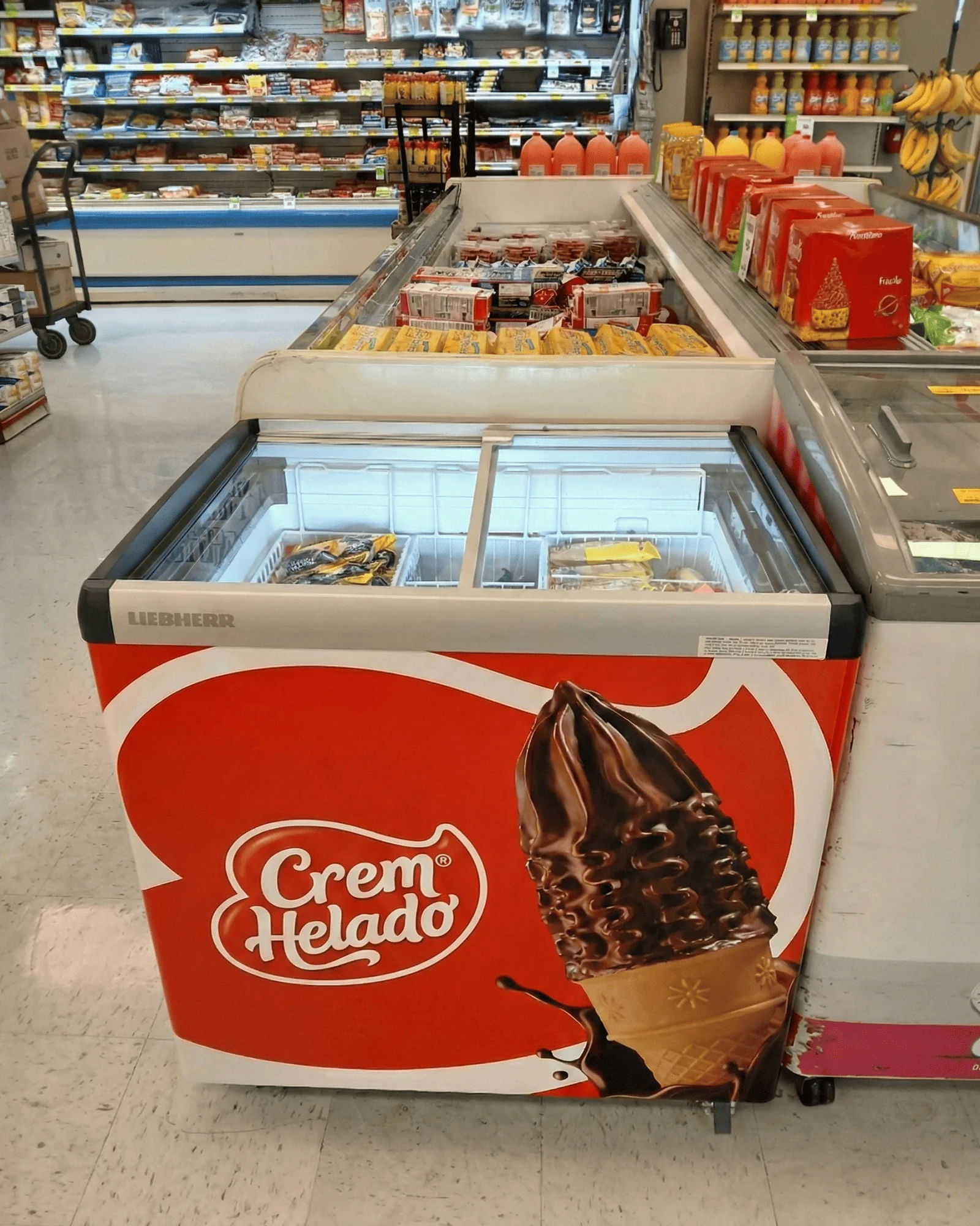 Neveras Crem Helado In a Market