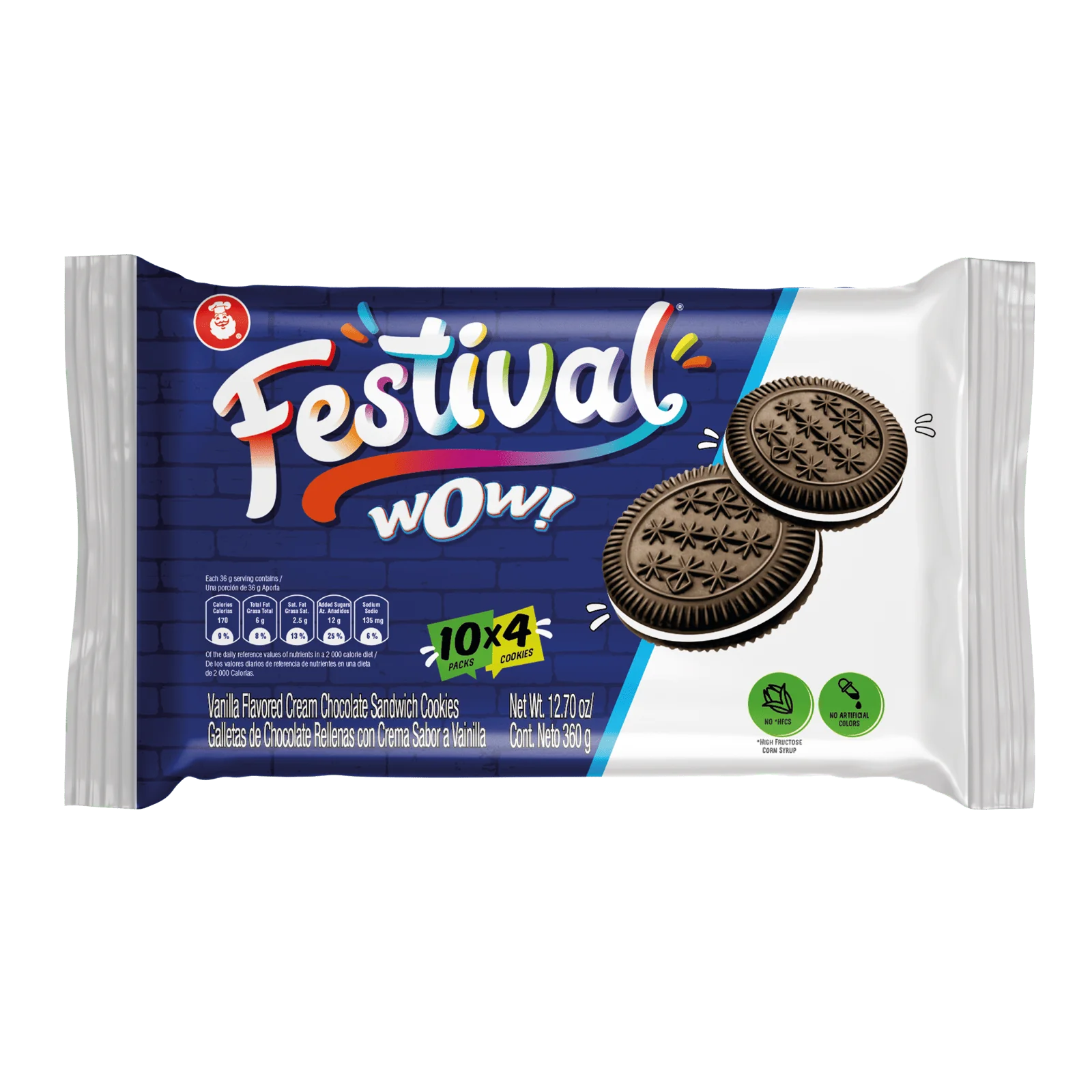 1043339 FESTIVAL WOW COOKIE BAG 12 12 7 OZ FRONT