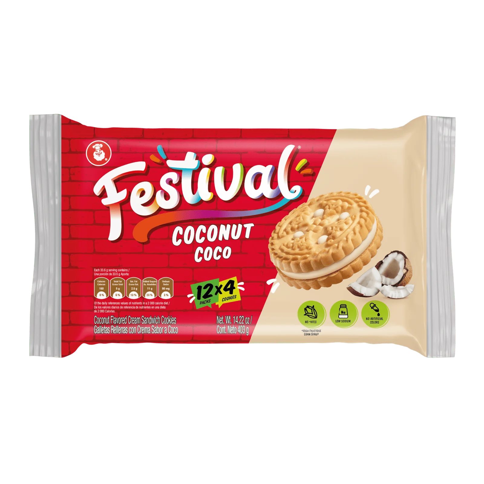 1044861 FESTIVAL COOKIE COCO TO GO 12 14 21OZ FRONT