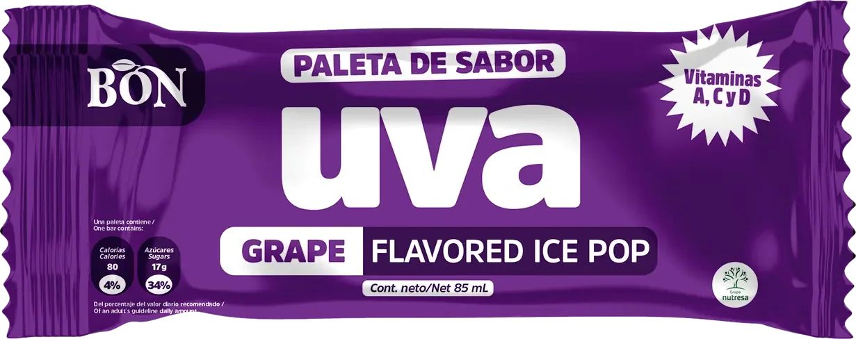 1014507 BON GRAPE POPSICLE 36 3 FL OZ FRONT