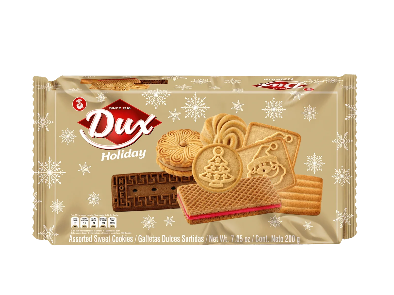 1078927 DUX XMAS COOKIES BOX 24 7 05 OZ FRONT