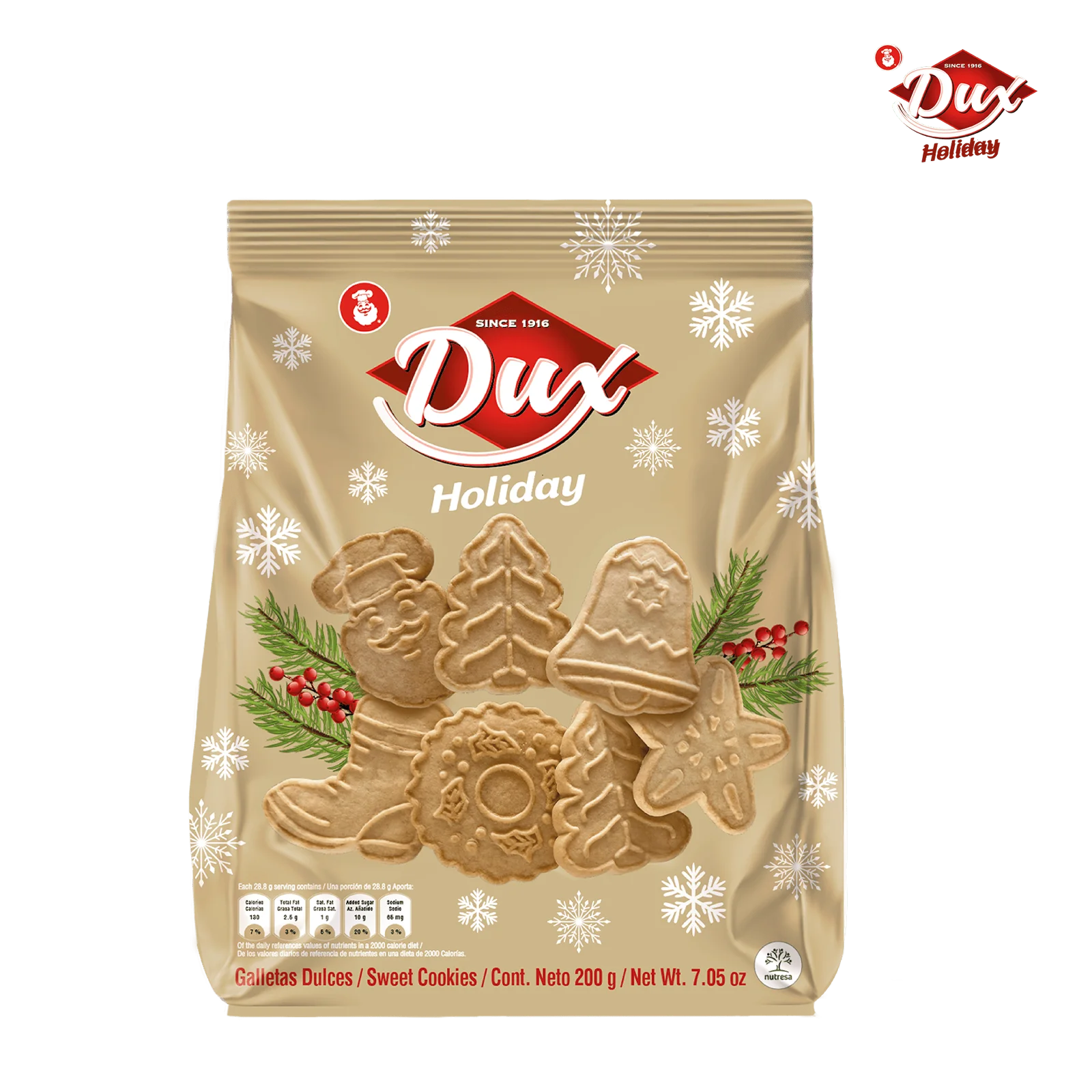1078937 DUX XMAS COOKIES BIG BAG 18 7 05 OZ FRONT