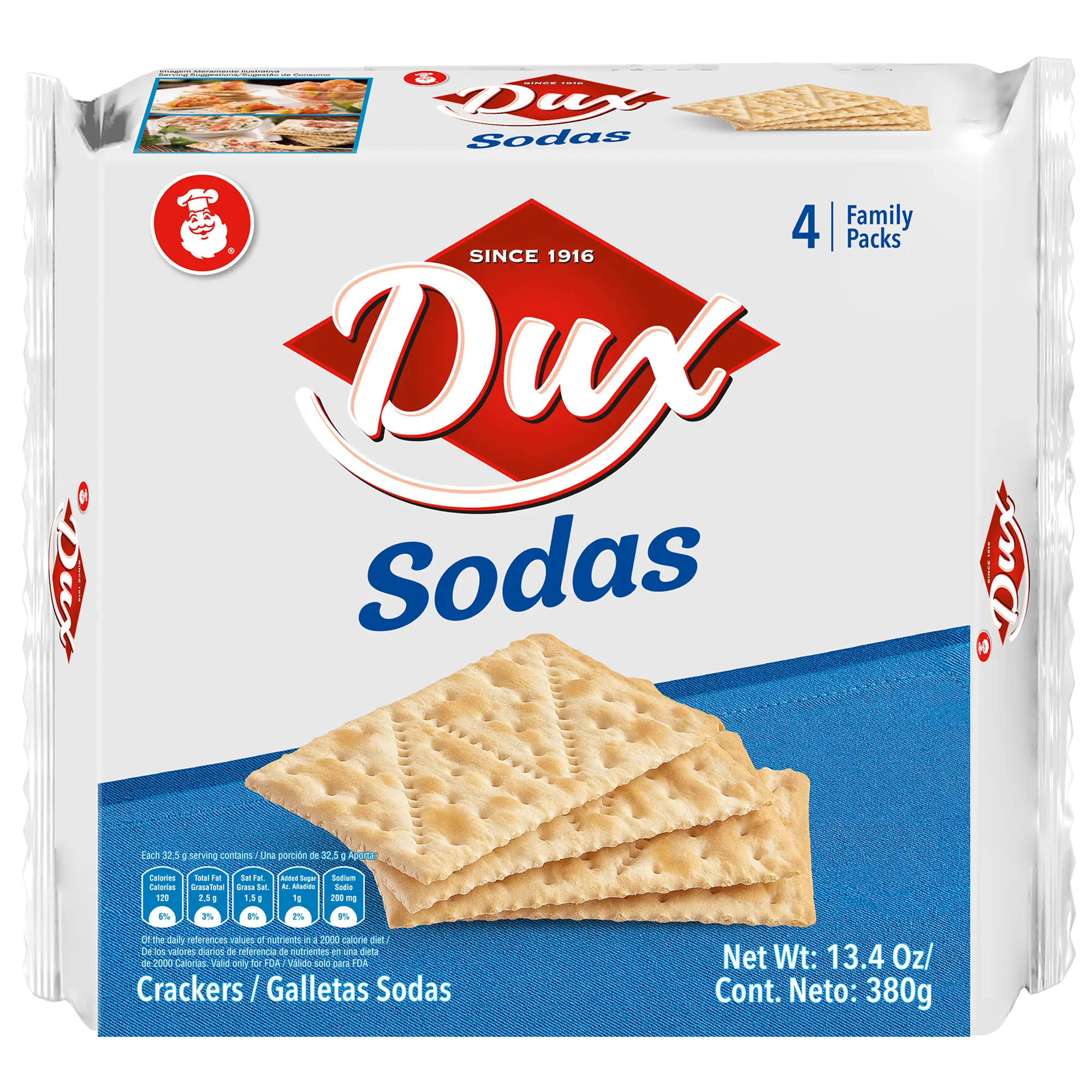 1022443 DUX SODAS CRACKERS PK 12 13 4OZ FRONT