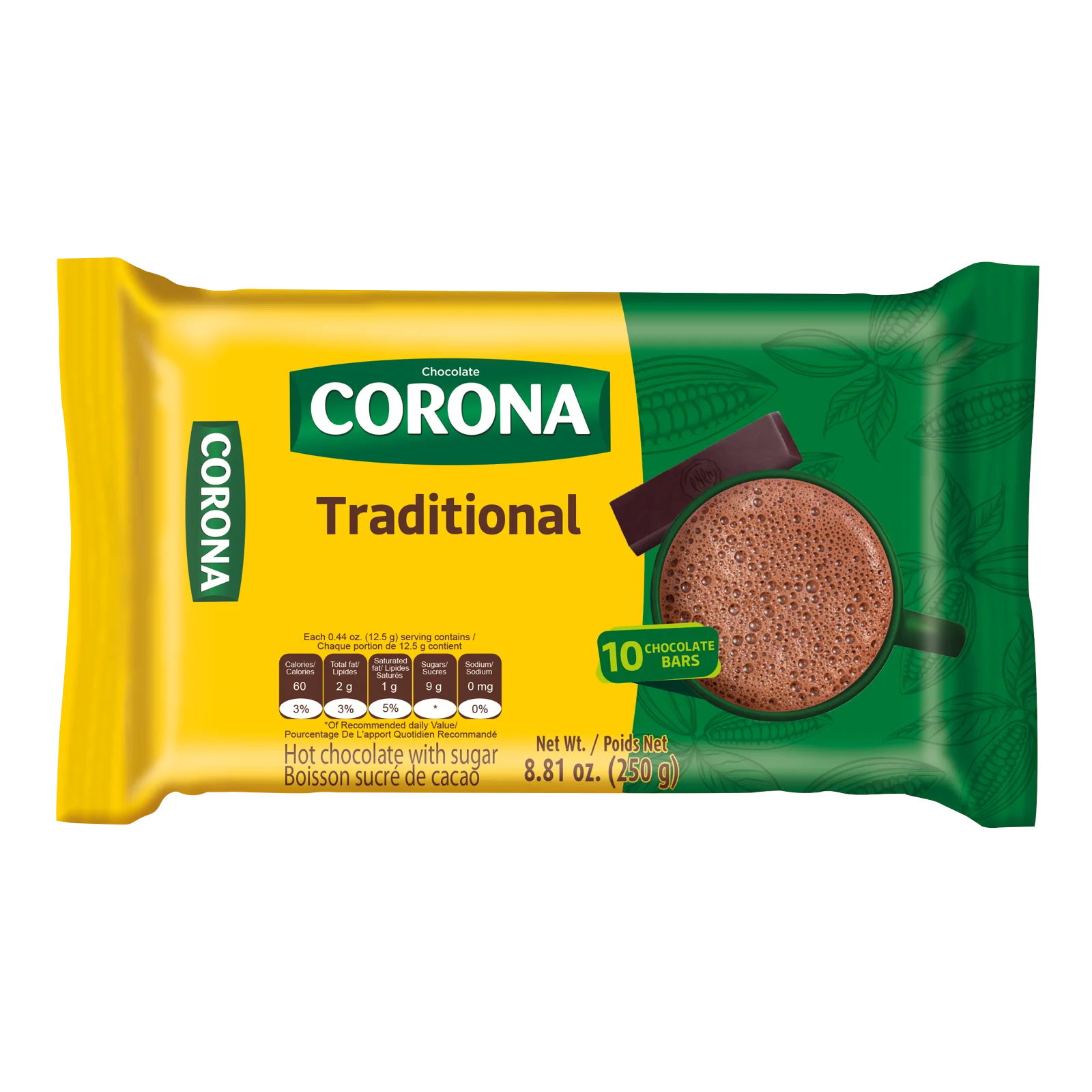 1004520 Corona Sweet Chocolate Bar 8 82 Oz FRONT
