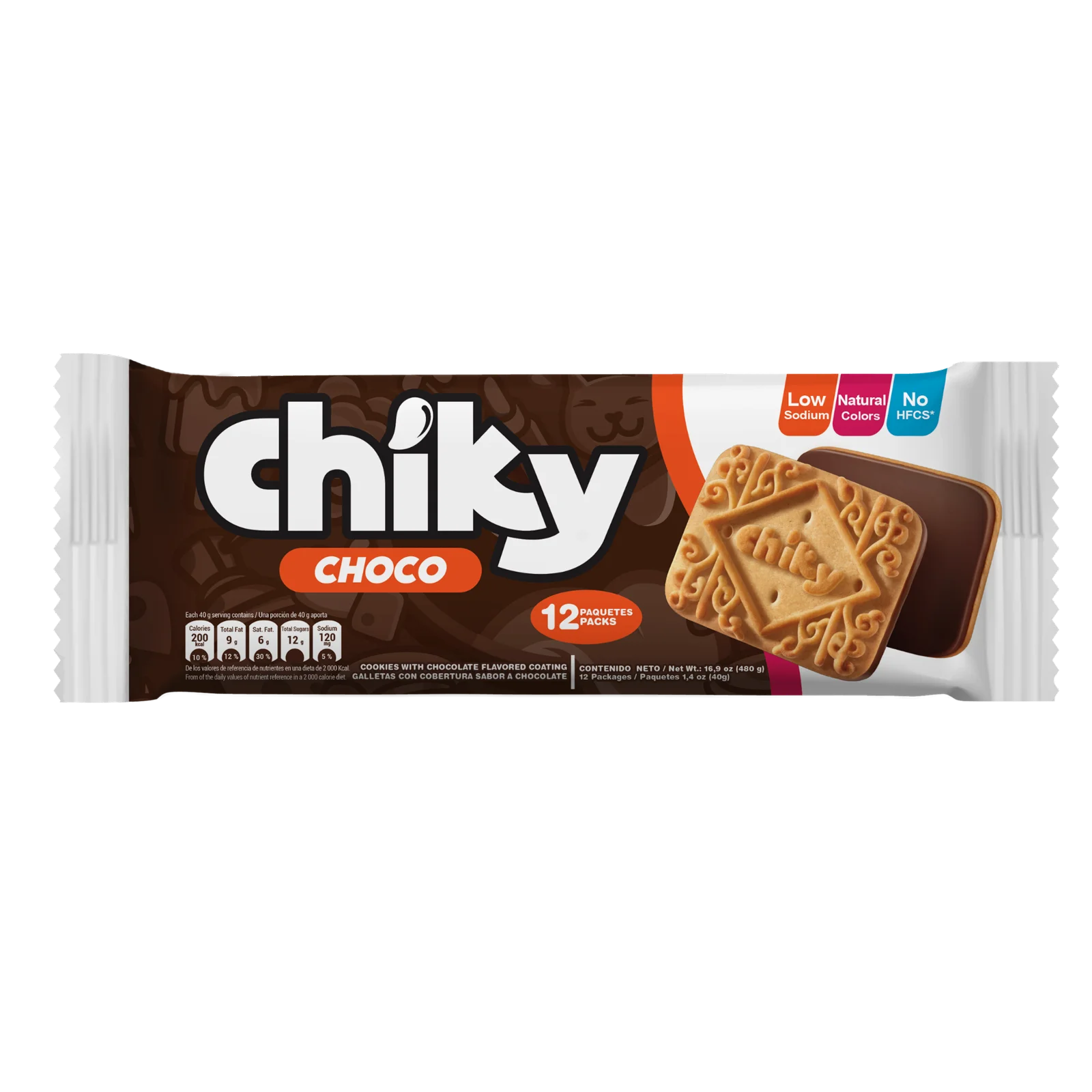 1014653 Chiky Chocolate Cookies Bag 16 9 Oz Front