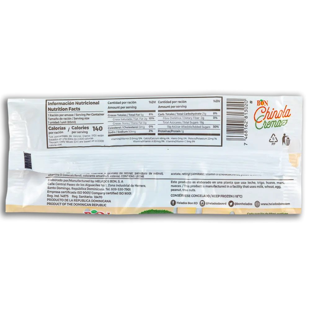 1018847 BON CREAM BAR PASSION FRUIT 24 3FLOZ BACK