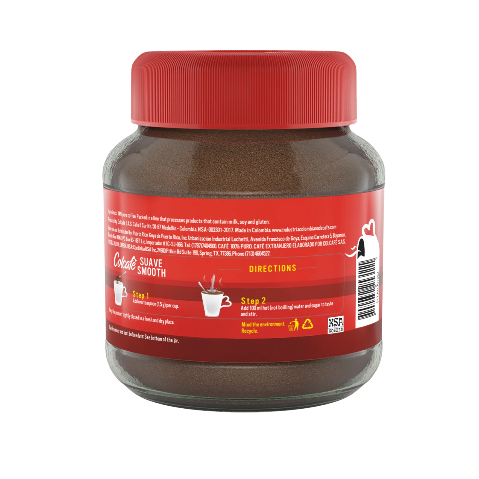 1027720 COLCAFE INST COFFEE POWDER EC 12 6OZ BACK UPDATE