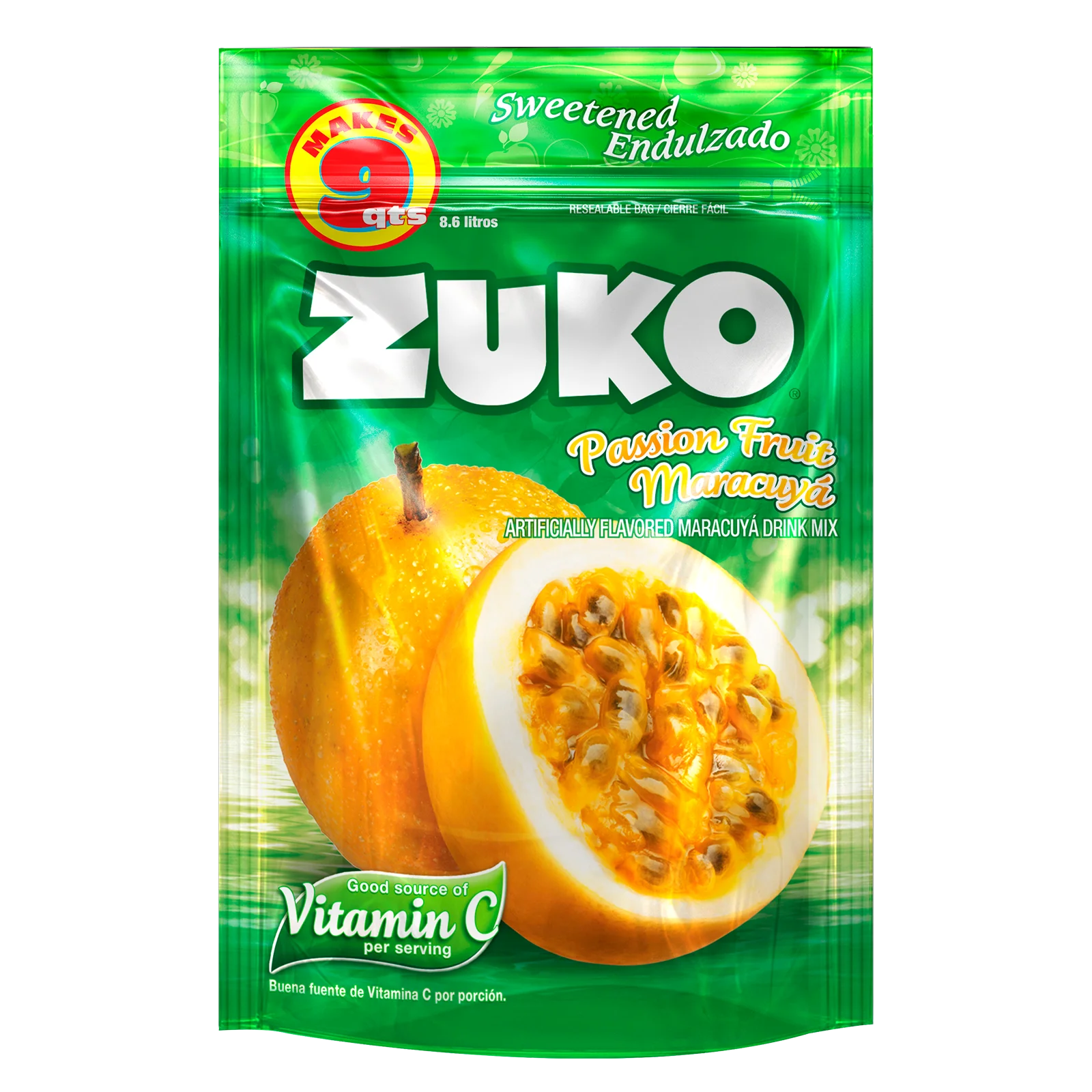 1032674 Zuko Passion Fruit Family Pack 14 1 Oz FRONT