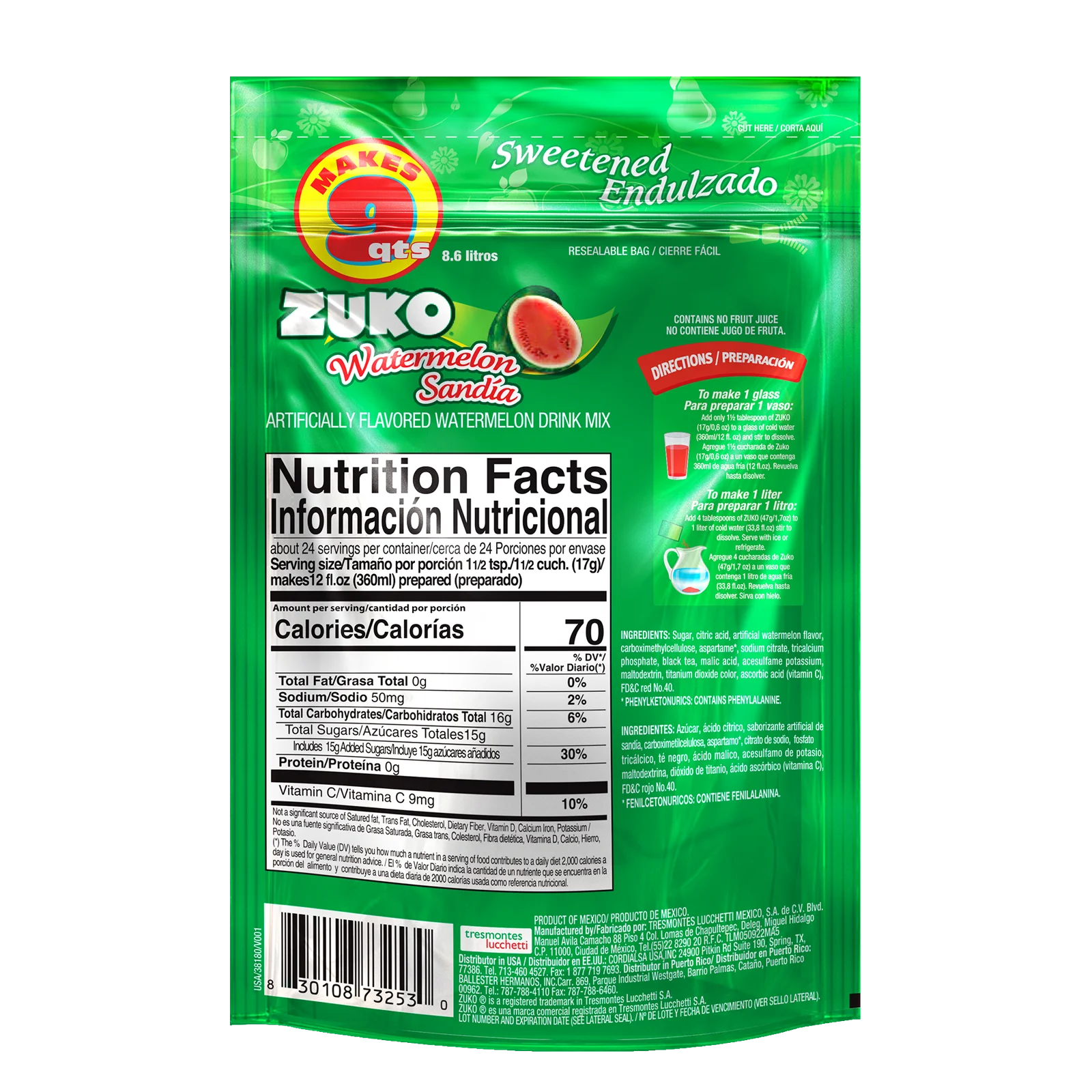 1032675 Zuko Watermelon Family Pack 14 1 Oz BACK