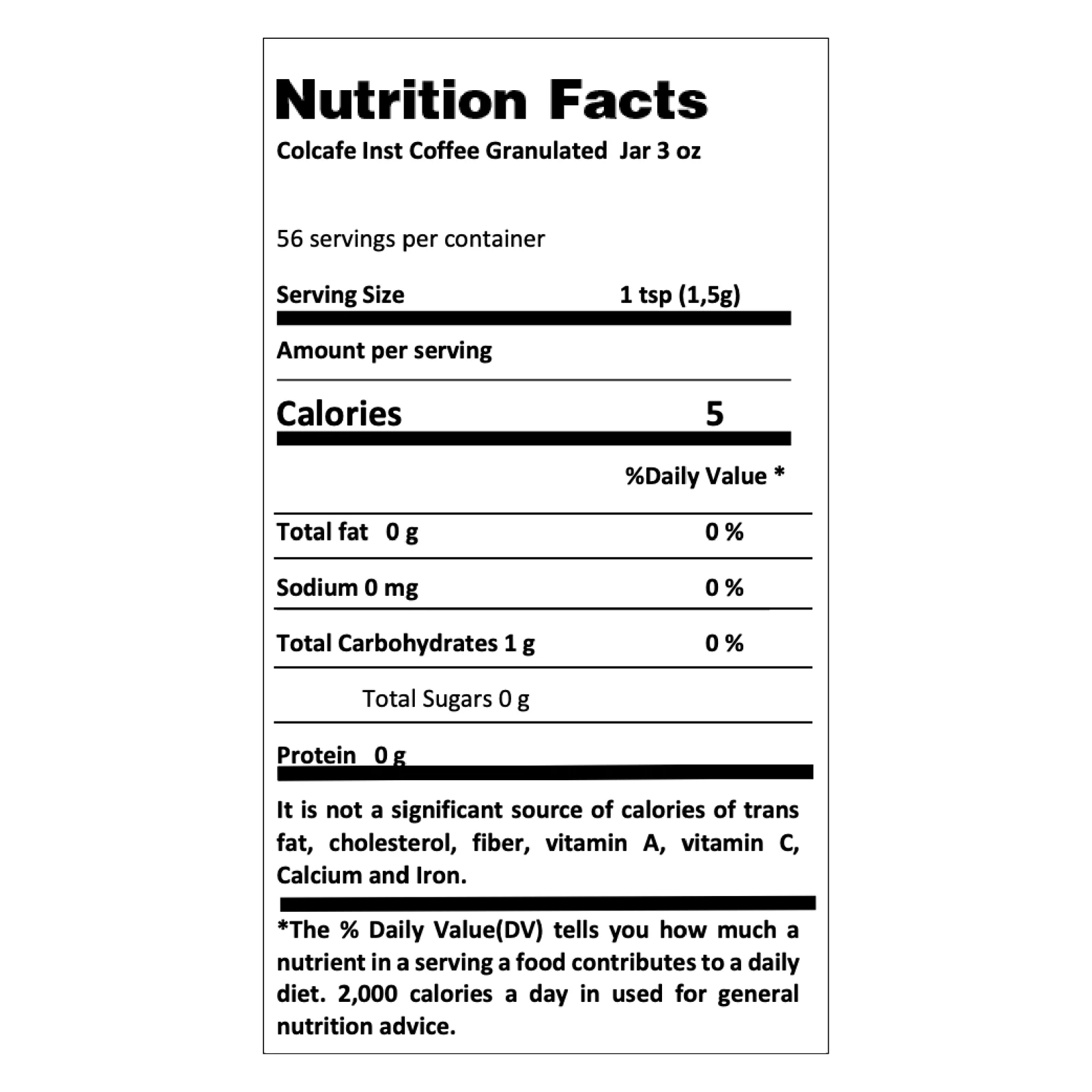 1035541 Colcafe Inst Coffee Gra Ce Jar 3 Oz NL