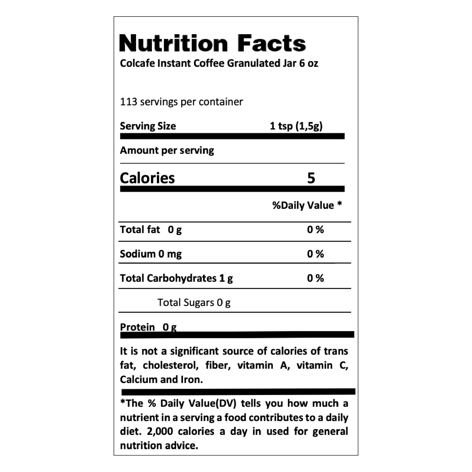1035544 Colcafe Inst Coffee Gra Ce Jar 6 Oz NL