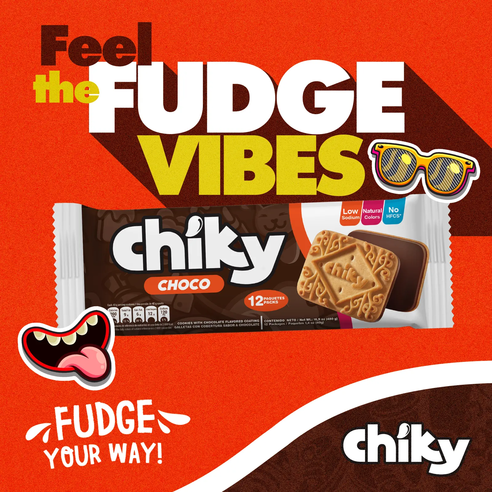 1036588 CHIKY COOKIE CHOCO BAG 12 14 1OZ HERO CONTENT