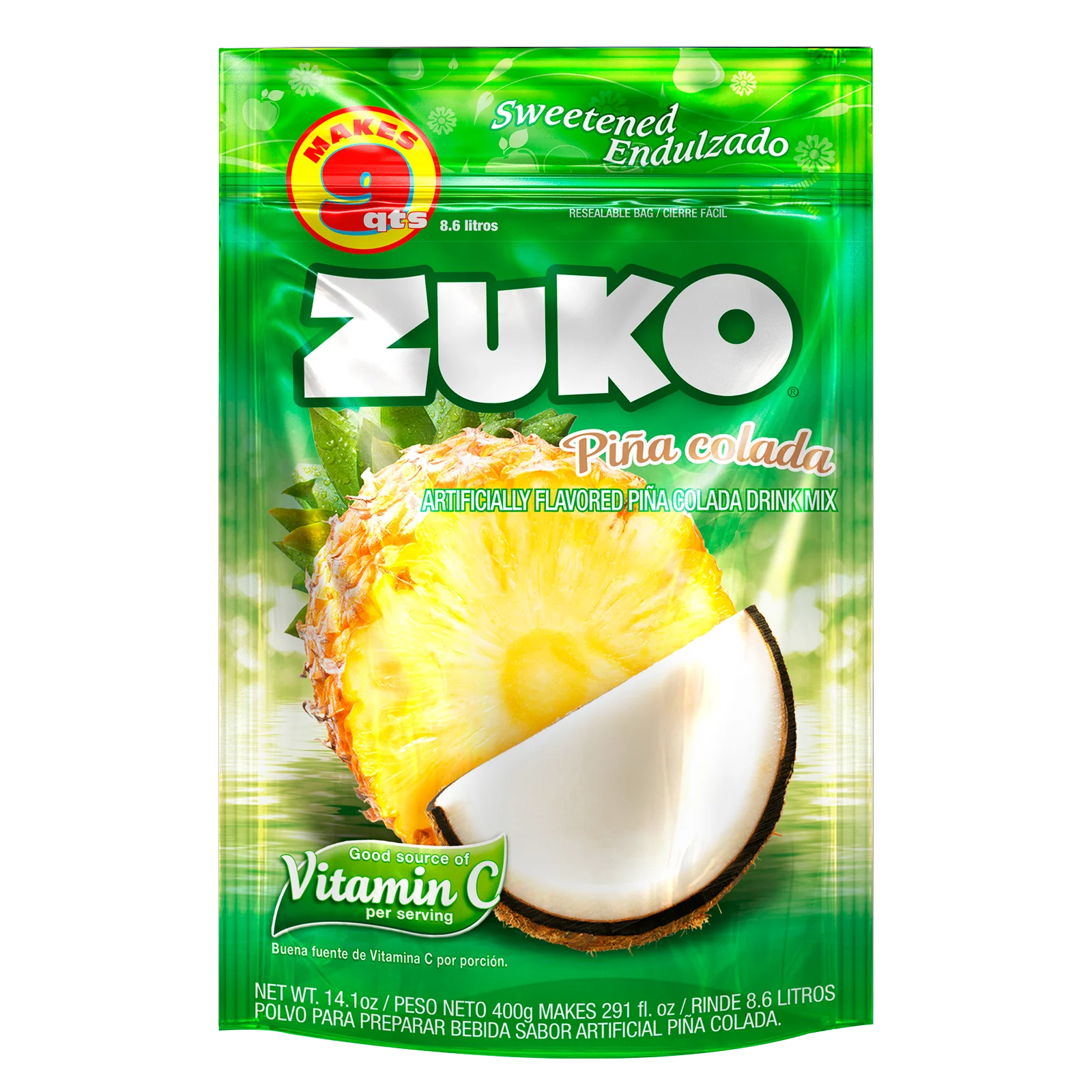 1041478 Zuko Pineapple Coco Family Pack 14 1 Oz FRONT