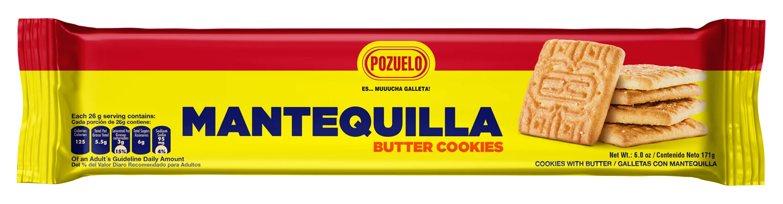 1044908 Pozuelo Butter Cookies Pack 5 6 Oz FRONT